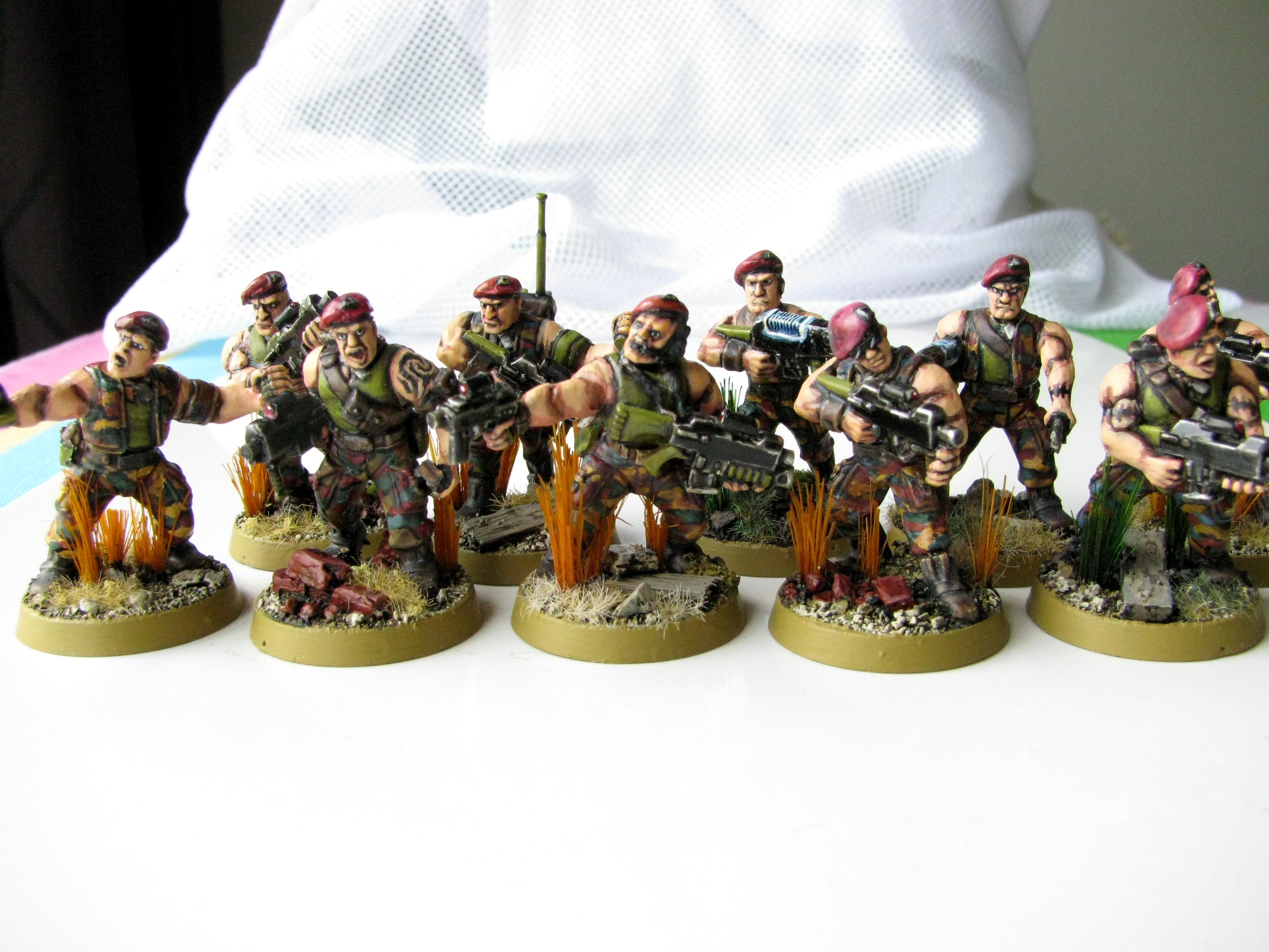 3rd, Belgium, Camouflage, Conversion, Darkon, Imperial Guard, Squad, Veteran, Warhammer 40,000, Work In Progress