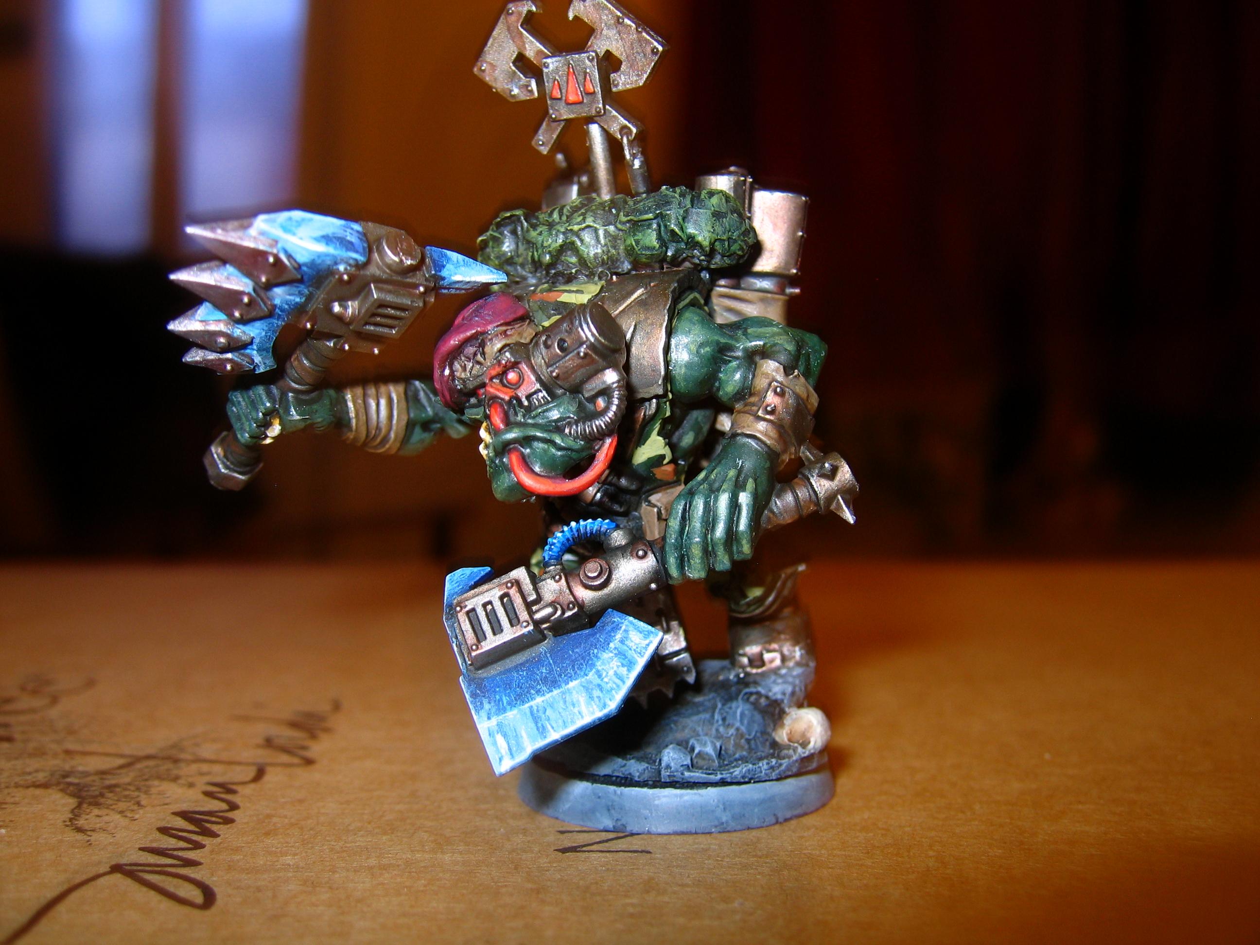 Axes, Conversion, Kommando, Orks, Scratch Build, Warboss