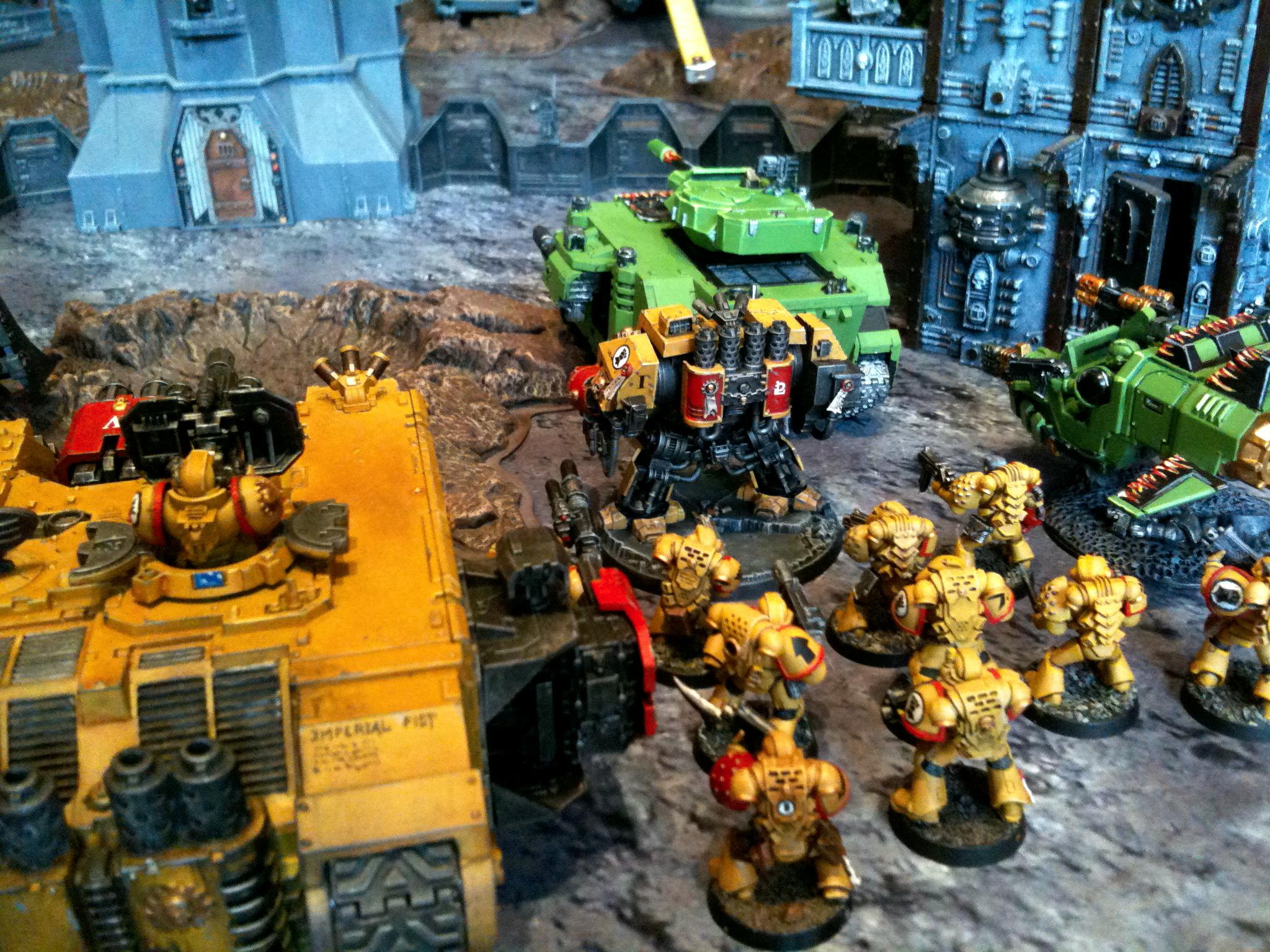 Fist, Imperial, Imperial Fists, Land Raider, Land Speeder, Space Marines, Techmarine, Terminator Armor, Terrain, Warhammer 40,000