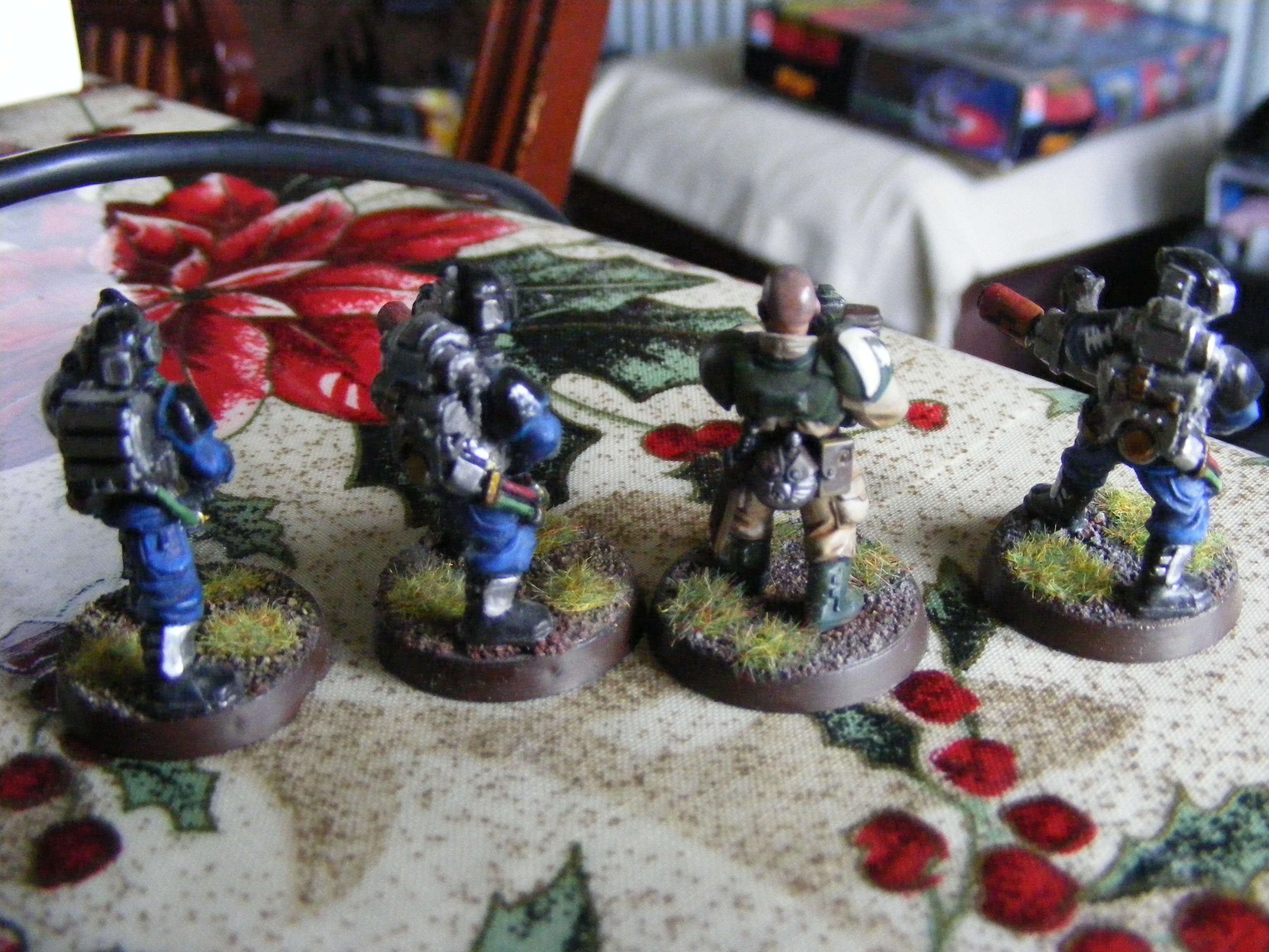 three melta's and a plasma, rear view