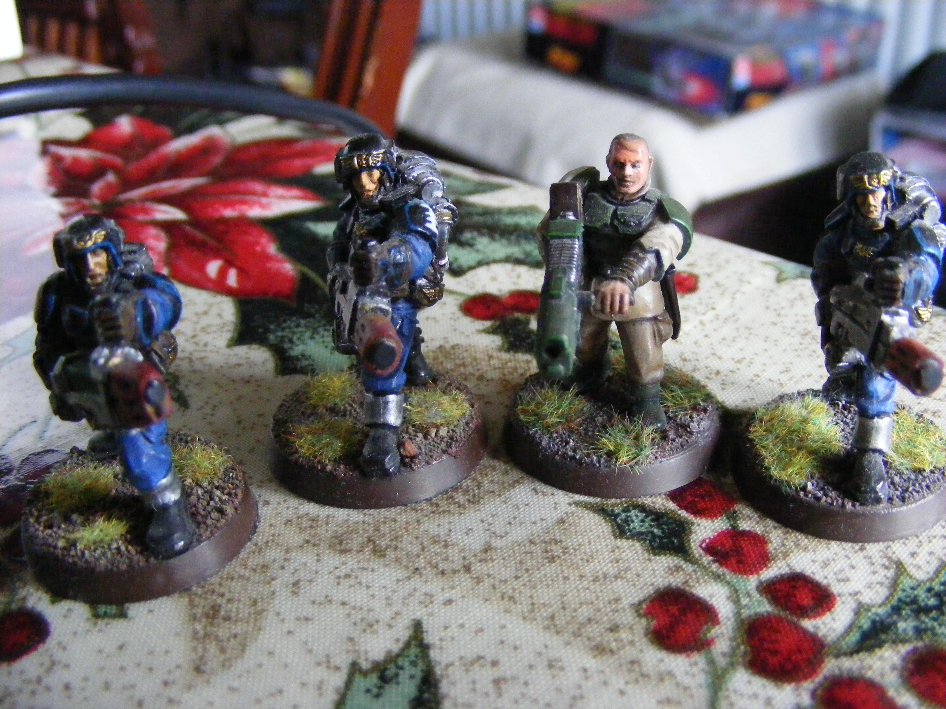 three melta's and a plasma, front view