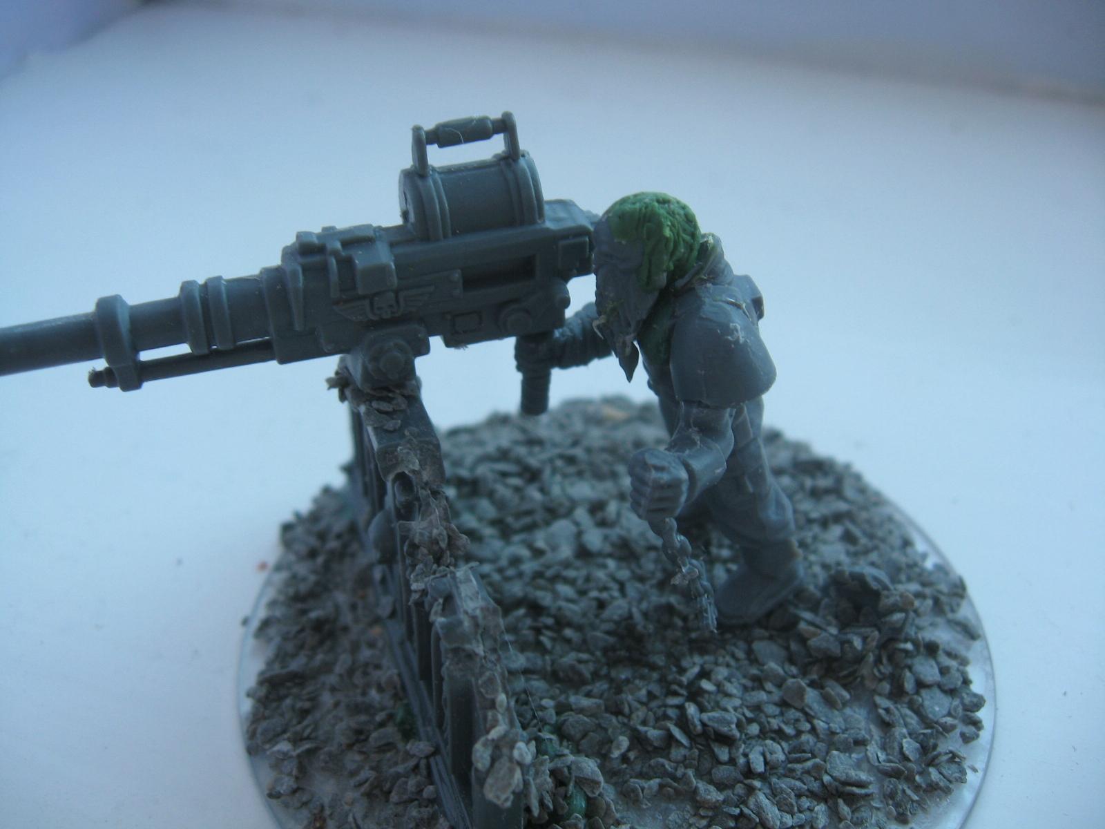 Autocannon, Cultist, Greenstuff, Sculpting
