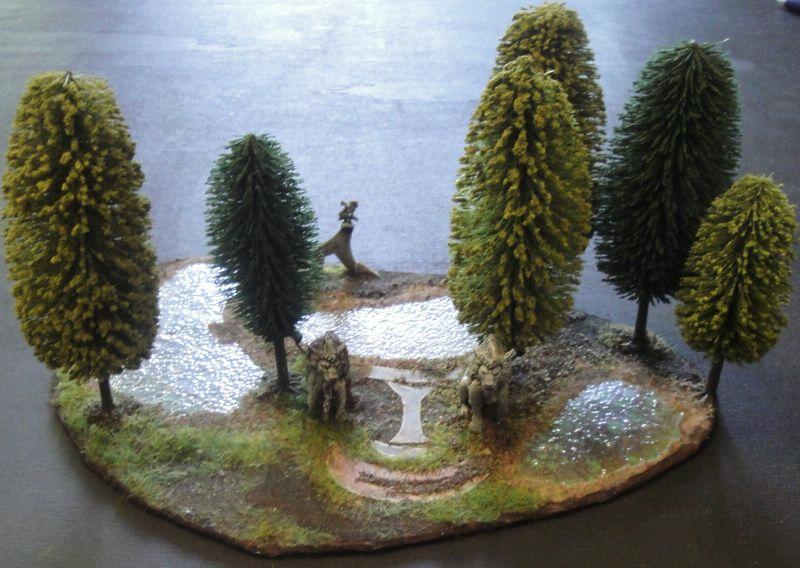 Terrain, 2 lions guarding the entrance to an old eldar temple