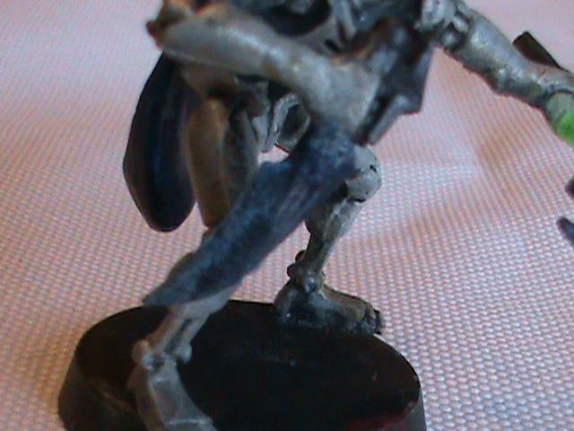 and my scratch built necron warrior lord complete with gauss axe and warblade! i know i know he looks like general grievus, i didnt realise that until someon else mentioned it. it wasnt planned