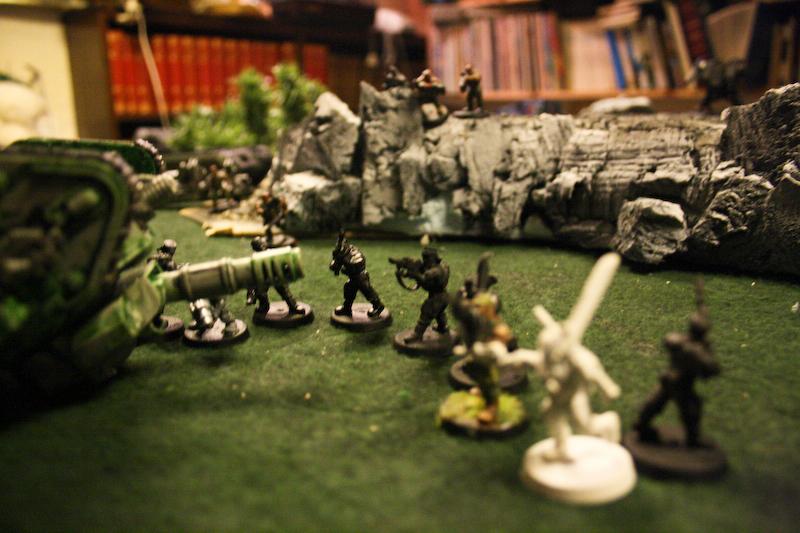 Battle Report, Eye Level, Game Table, Imperial Guard, Space Marines, Warhammer 40,000