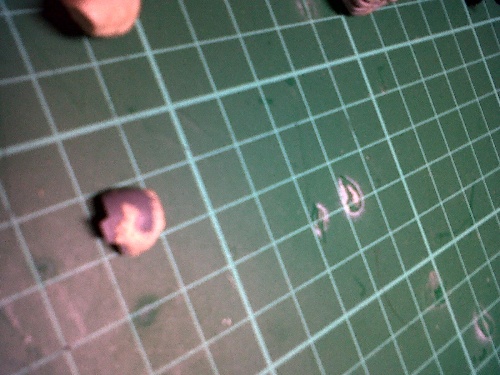 A terminator shoulder pad. Not great, but serviceable. Was running out of time - had about 30 secs for whole sculpt. 