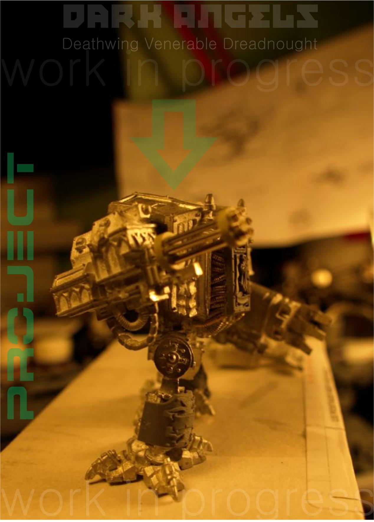 Custom metal venerable dreadnought, Dark Angels Deathwing