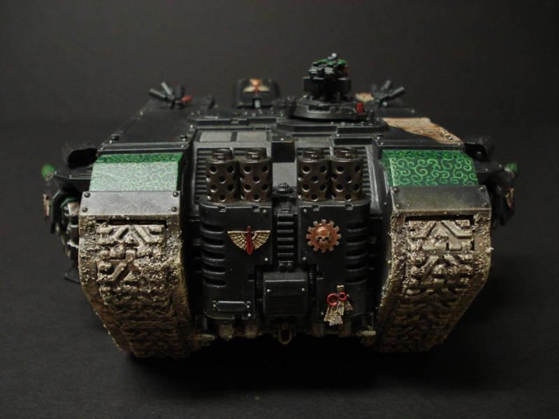 Dark Angels, Freehand, Intricate Pattern, Land Raider, Weathered