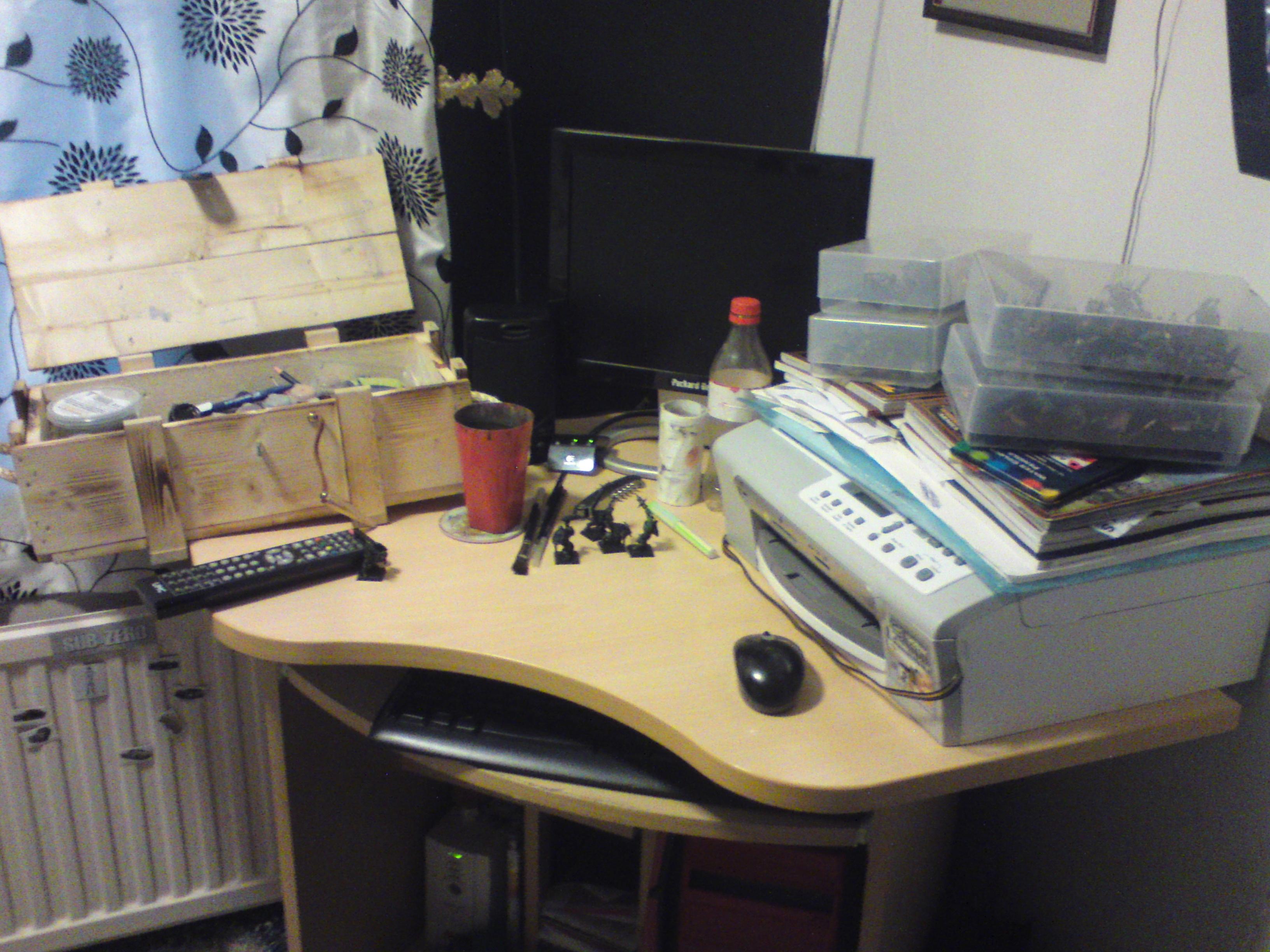 my workstaton doubles as my computer table