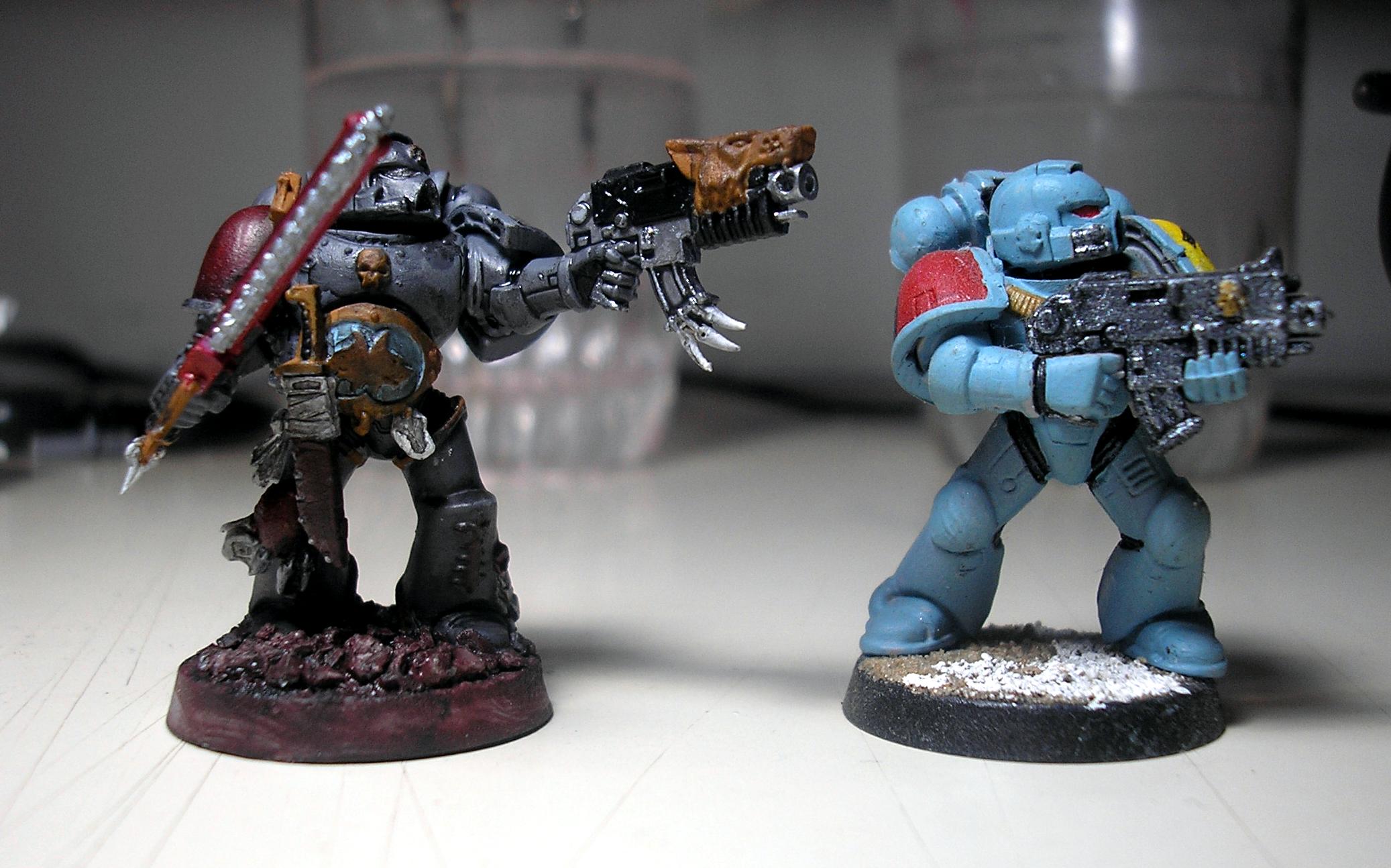 Space Marines, Space Wolves, Warhammer 40,000, Wash, Work In Progress