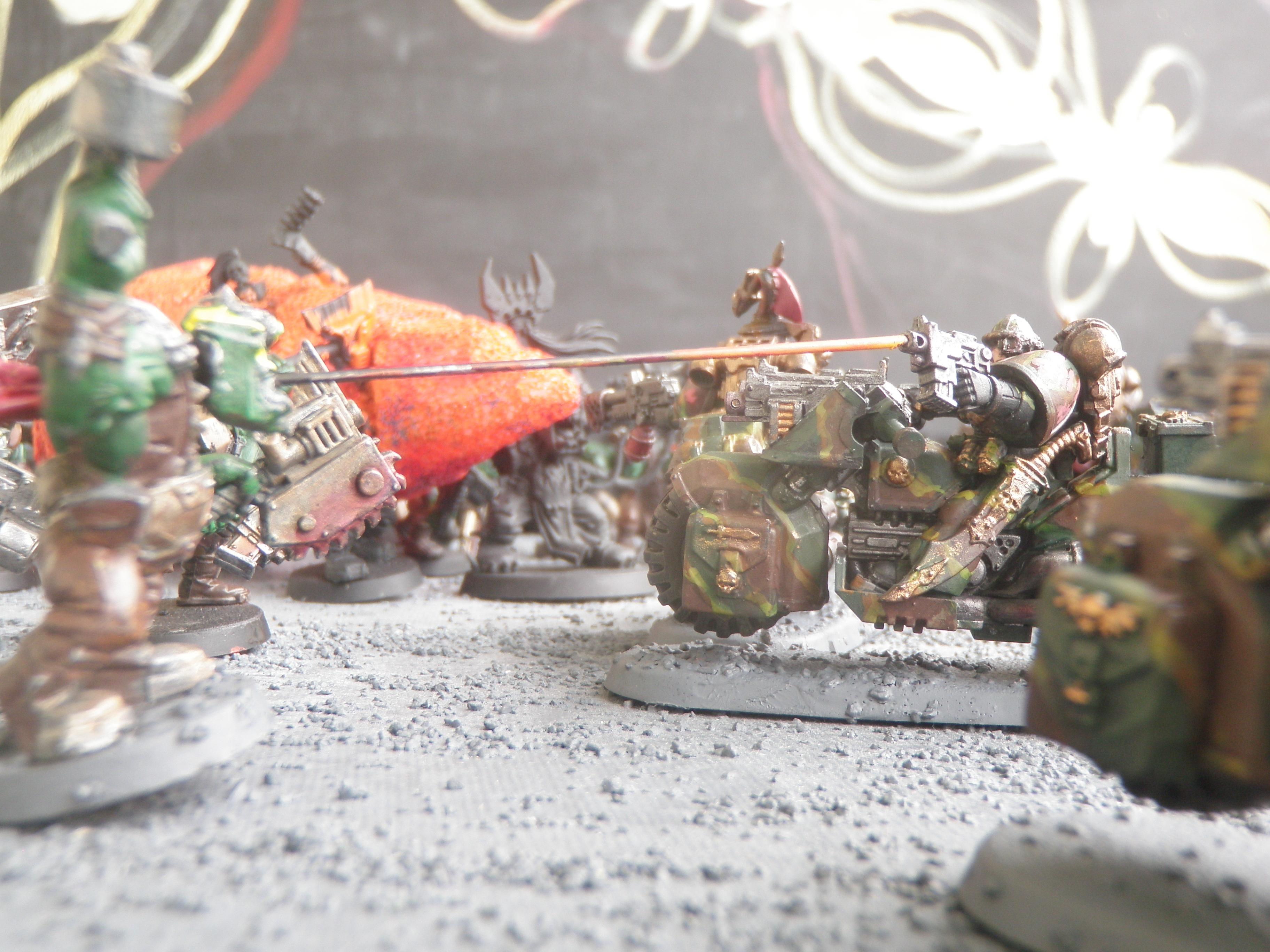 Bike, Camouflage, Combat, Flamer, Rowdies, Space Marines