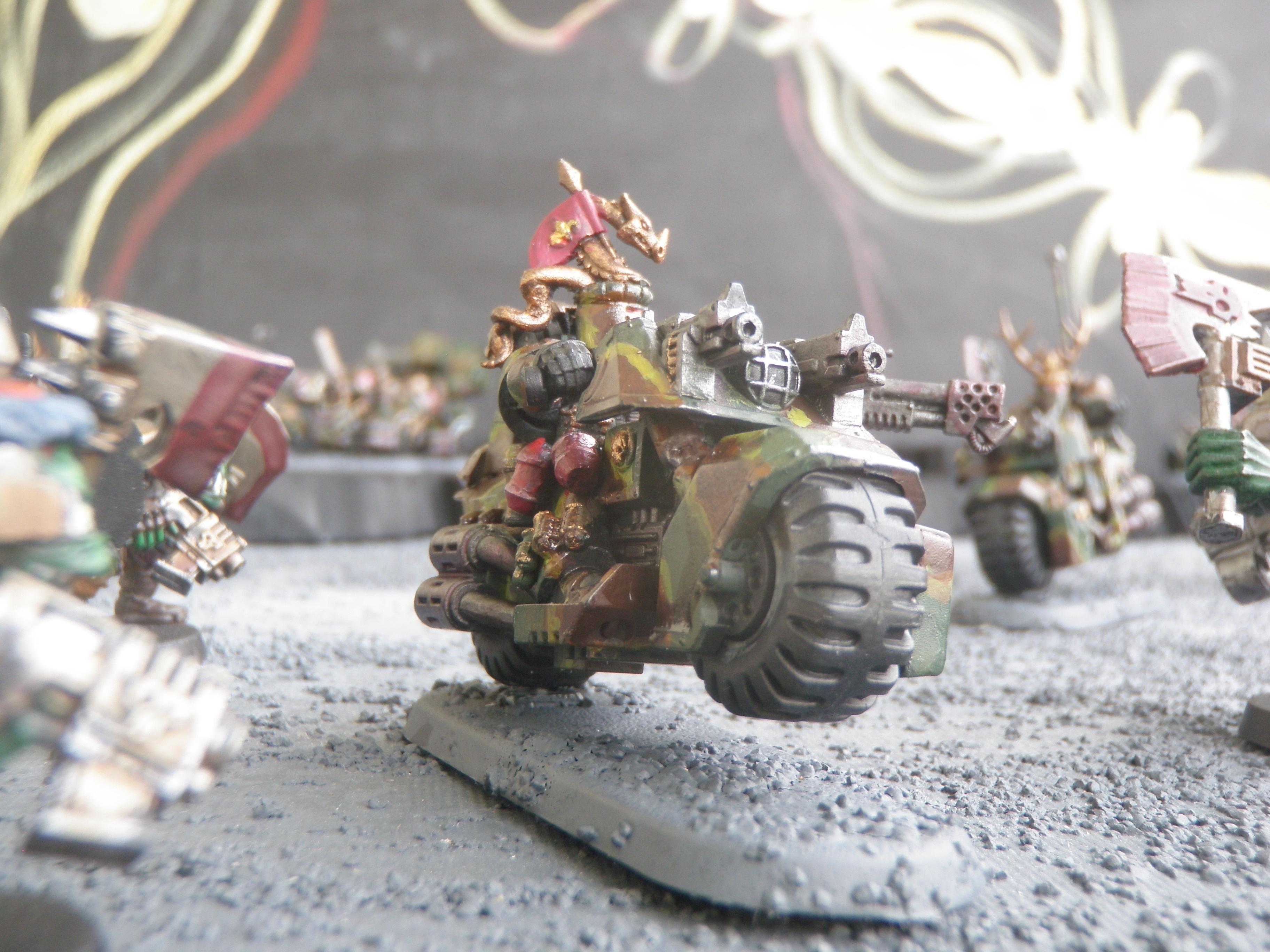 Bike, Camouflage, Flamer, Rowdies, Space Marines