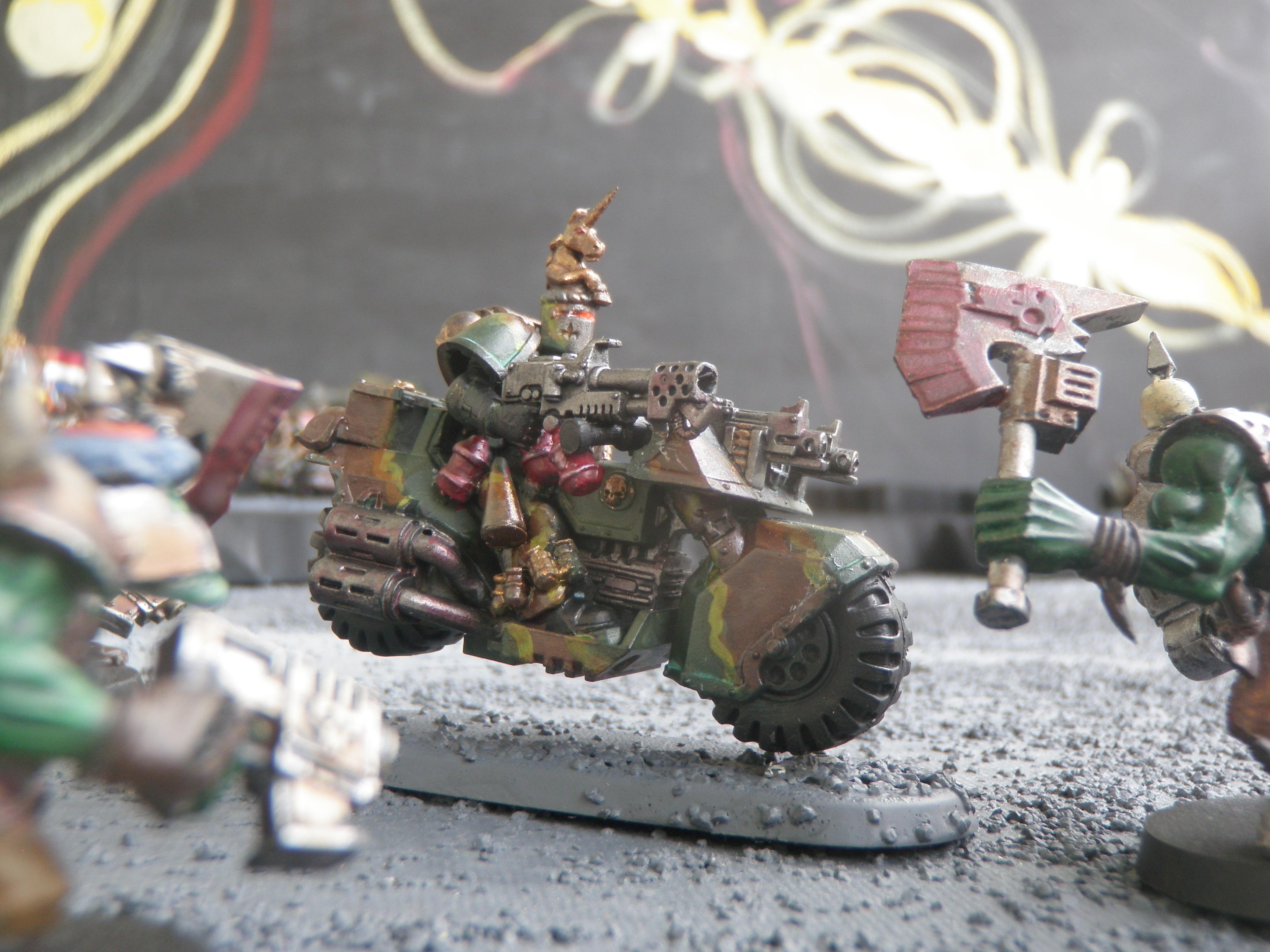 Bike, Camouflage, Flamer, Space Marines