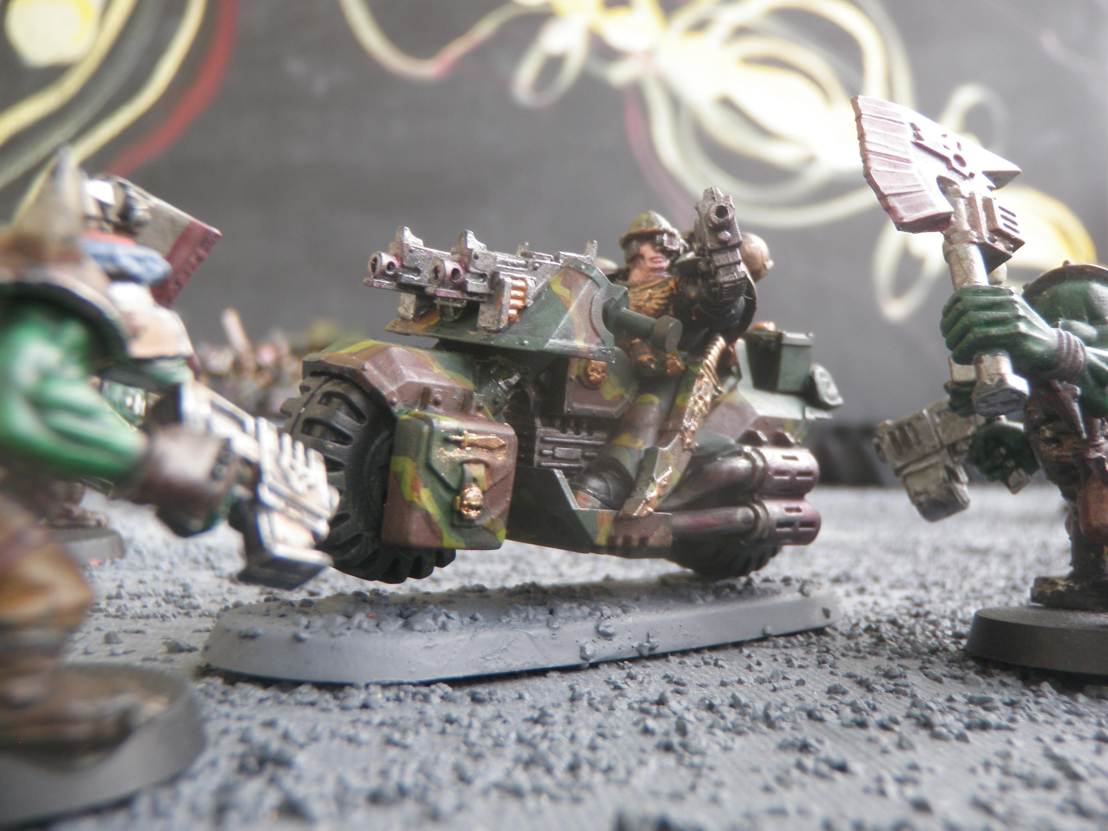 Bike, Camouflage, Space Marines