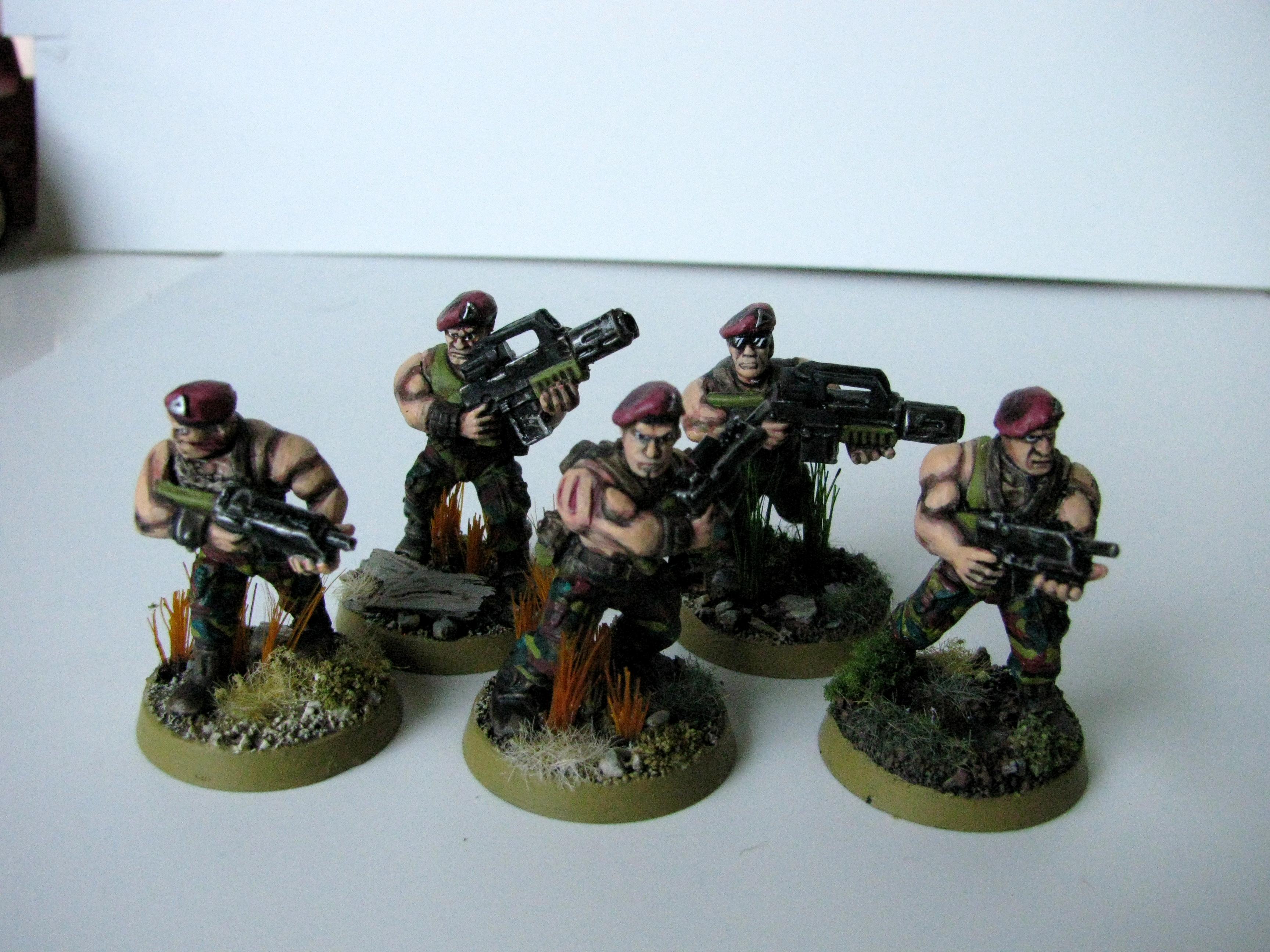 Belgium, Camouflage, Conversion, Darkon, Imperial Guard, Squad, Veteran, Warhammer 40,000, Work In Progress