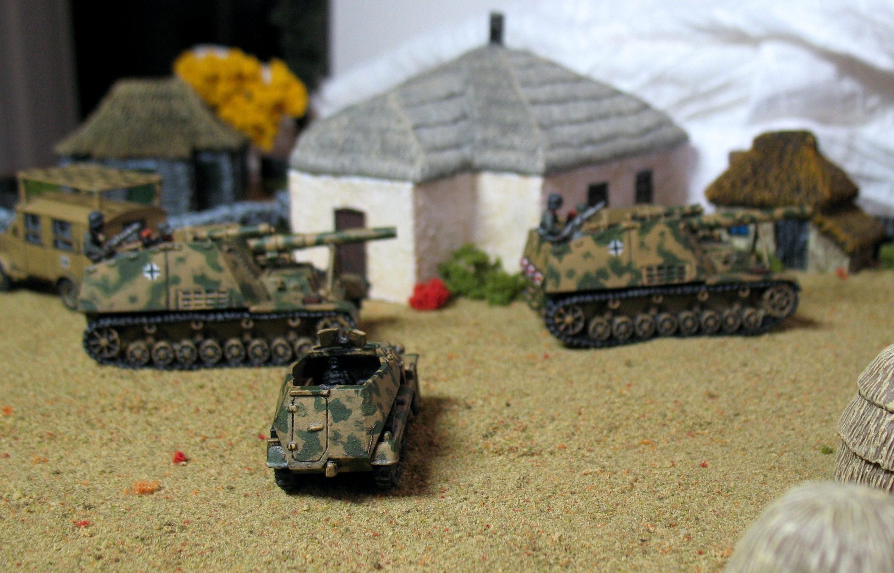 Flames Of War, Germans, Hummel, Sdkfz 250, World War 2