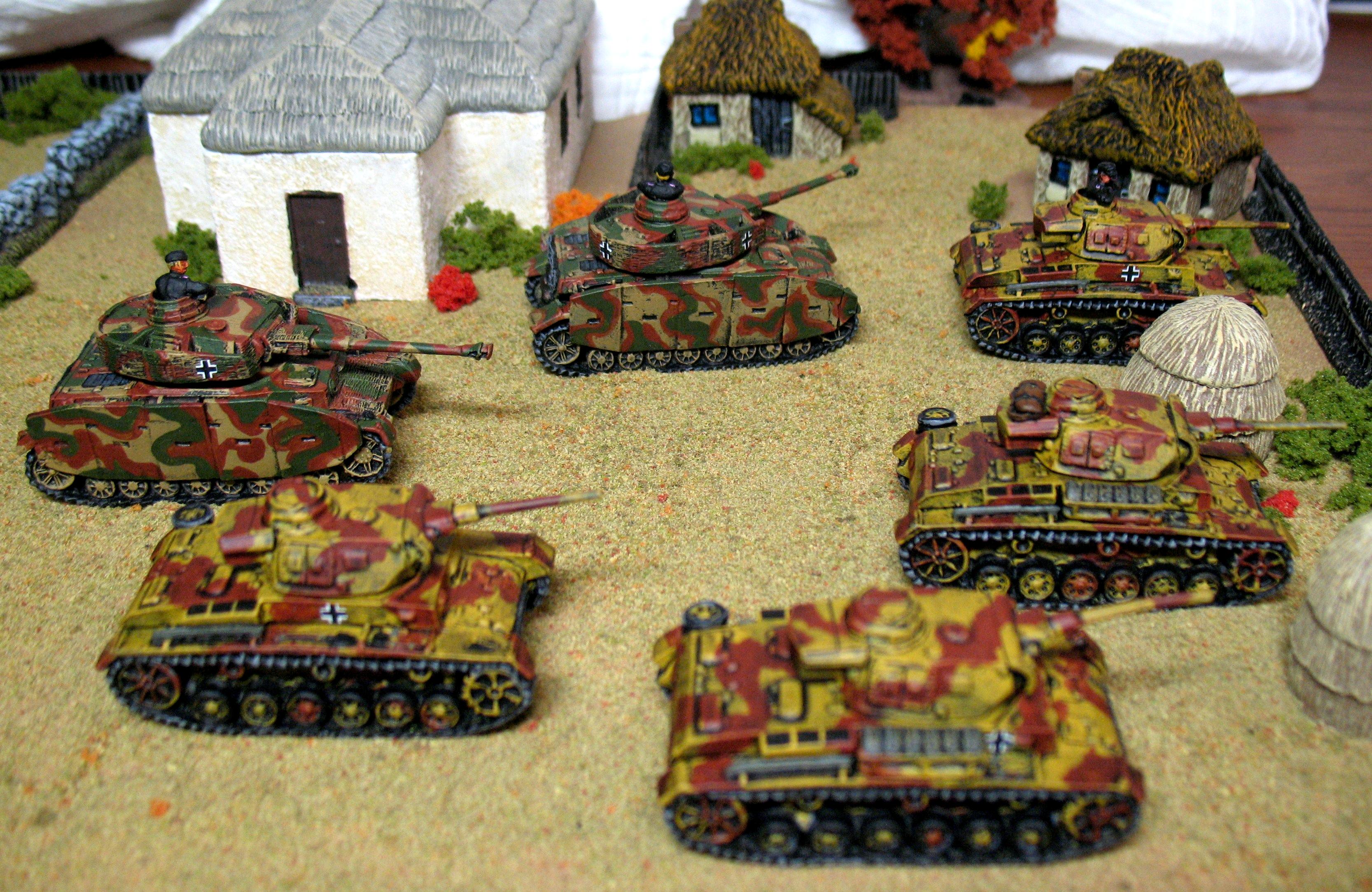 Flames Of War, Germans, Panzer, Pz Iii, Pz Iii J, Pz Iv, Pz Iv G, Tank, World War 2