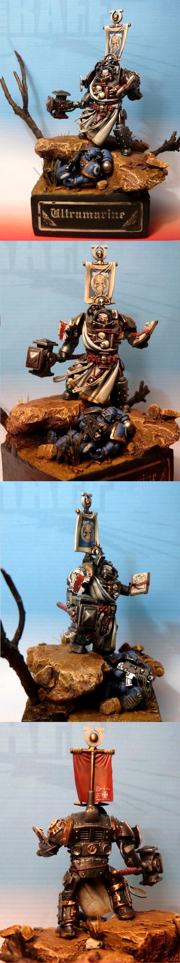 Diorama, Librarian, Space Marines, Terminator Armor, True Scale, Ultramarines