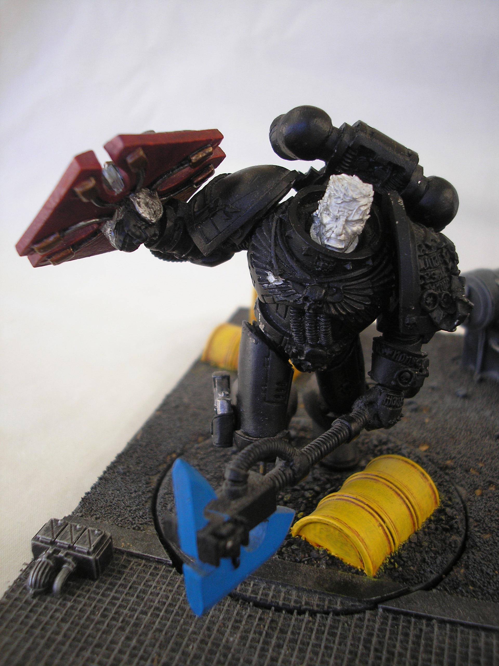 Close up of Lemar the space wolf