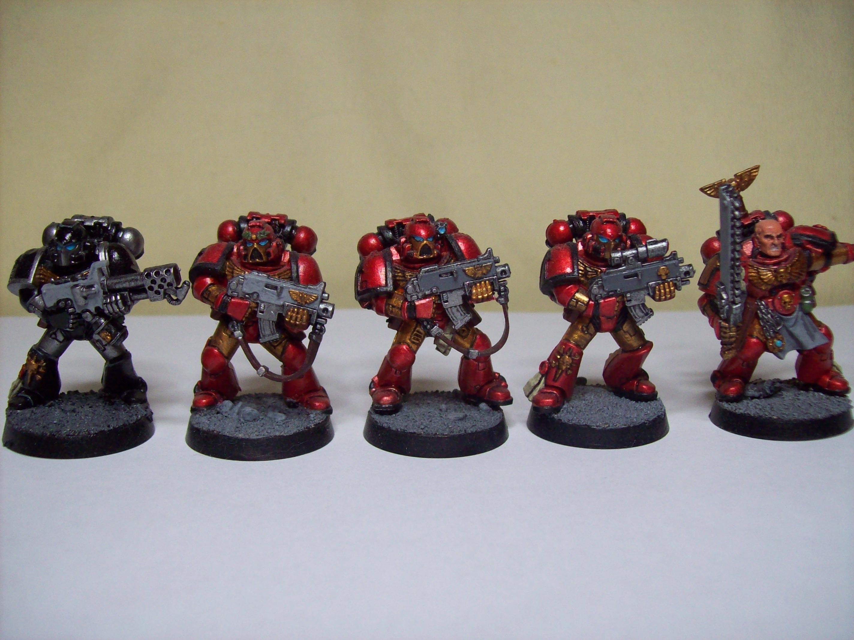 First is a 5 man squad. Not too happy with the Seargent. Never been good at faces