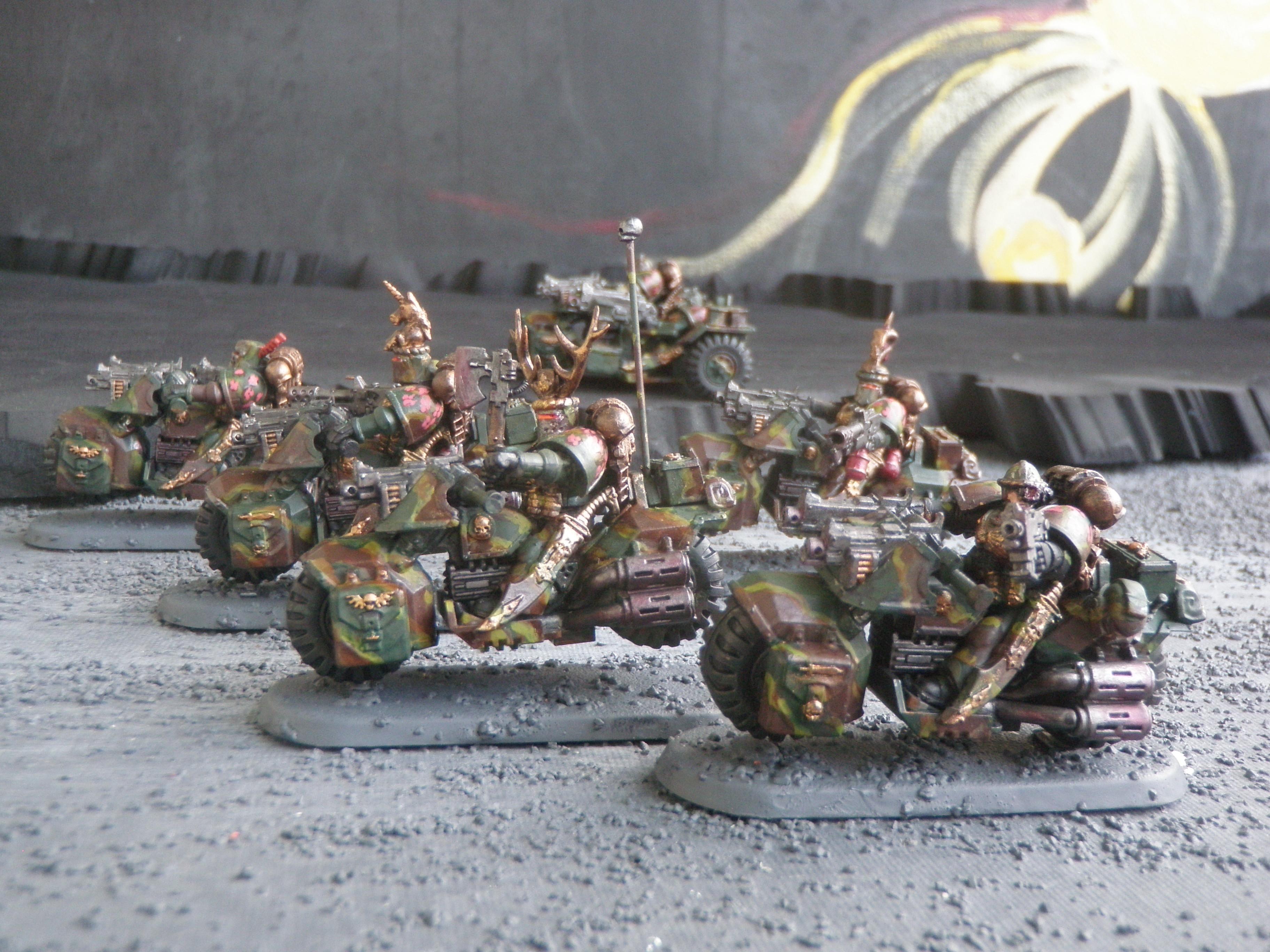 Bike, Camouflage, Space Marines