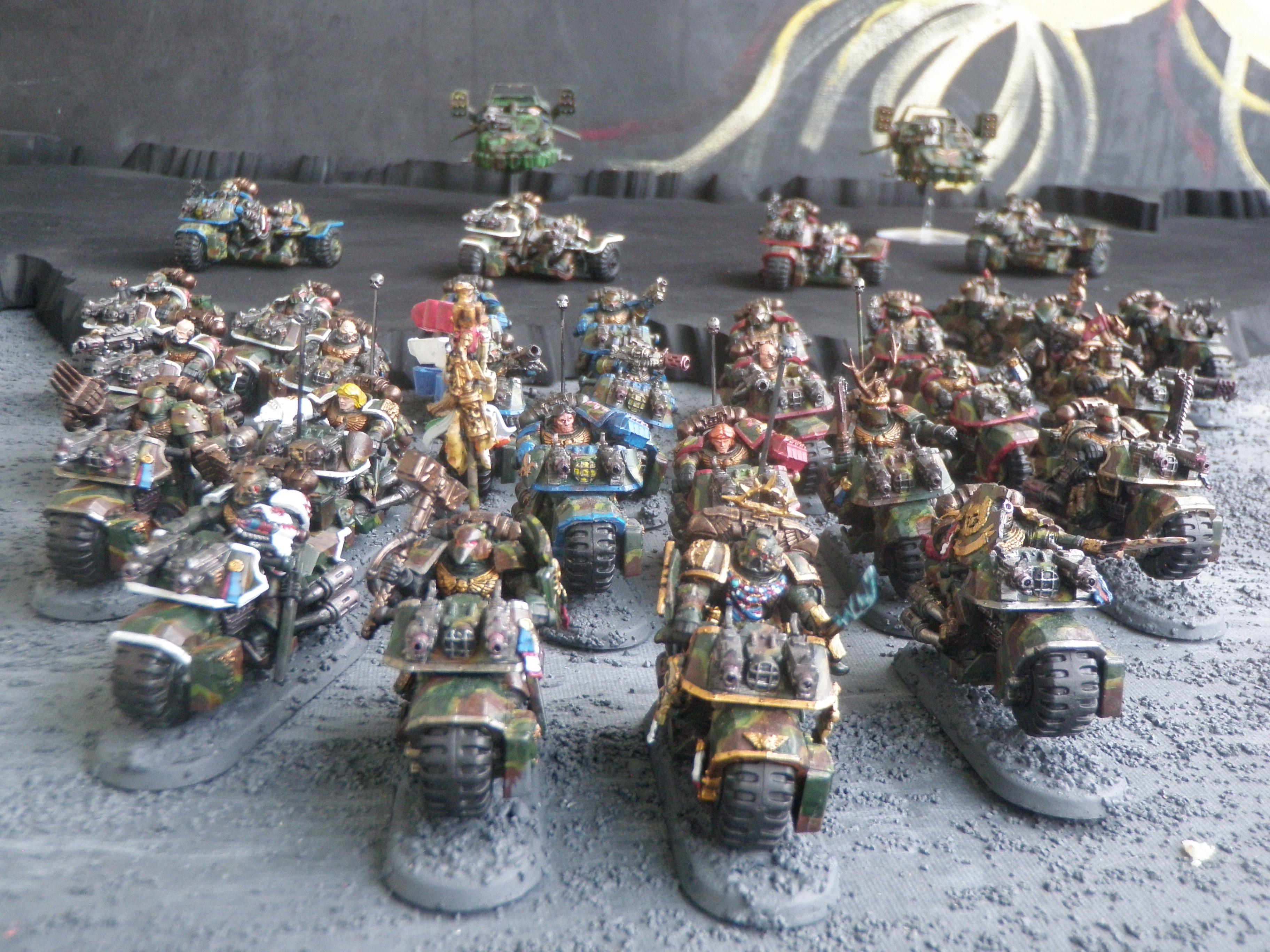 Attack Bike, Bike, Camouflage, Space Marines