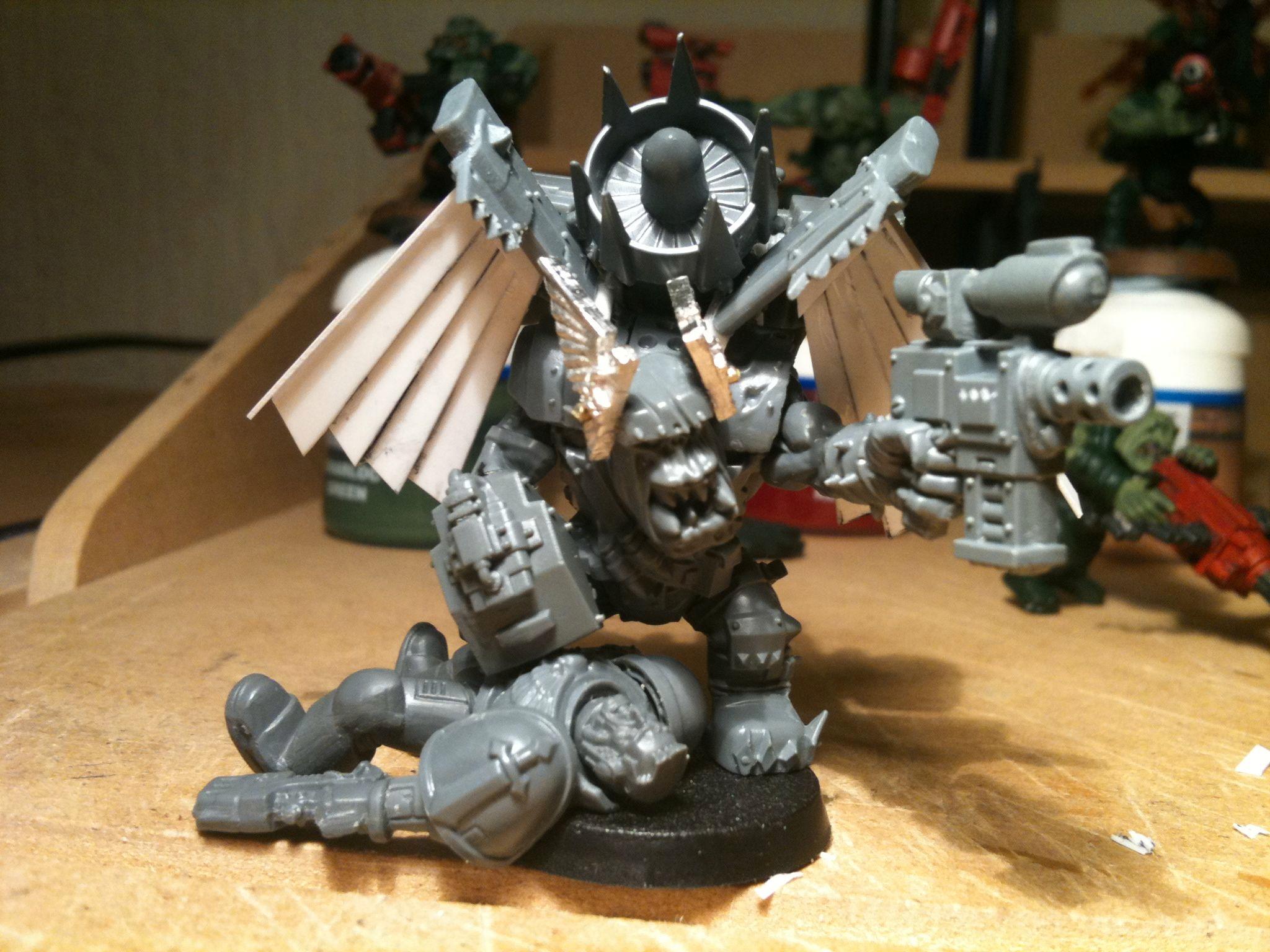 Da Dark Angelz, Nob, Orks, Stormboyz, Work In Progress
