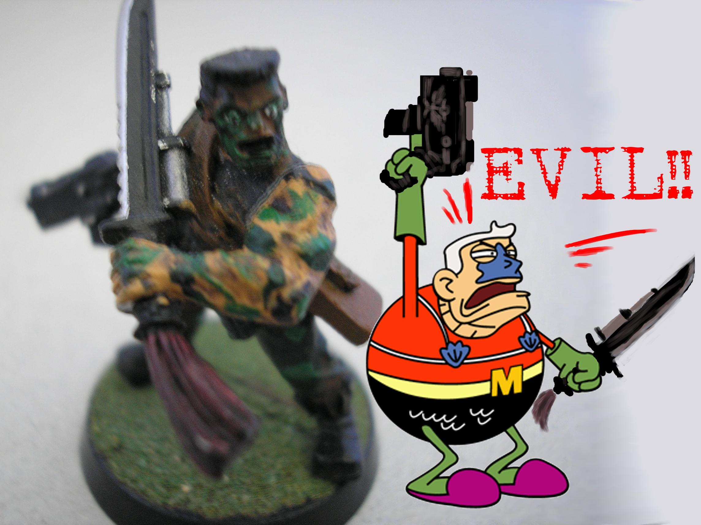 Catachan, Imperial Guard, Mermaid Man, Sly, Sly Marbo