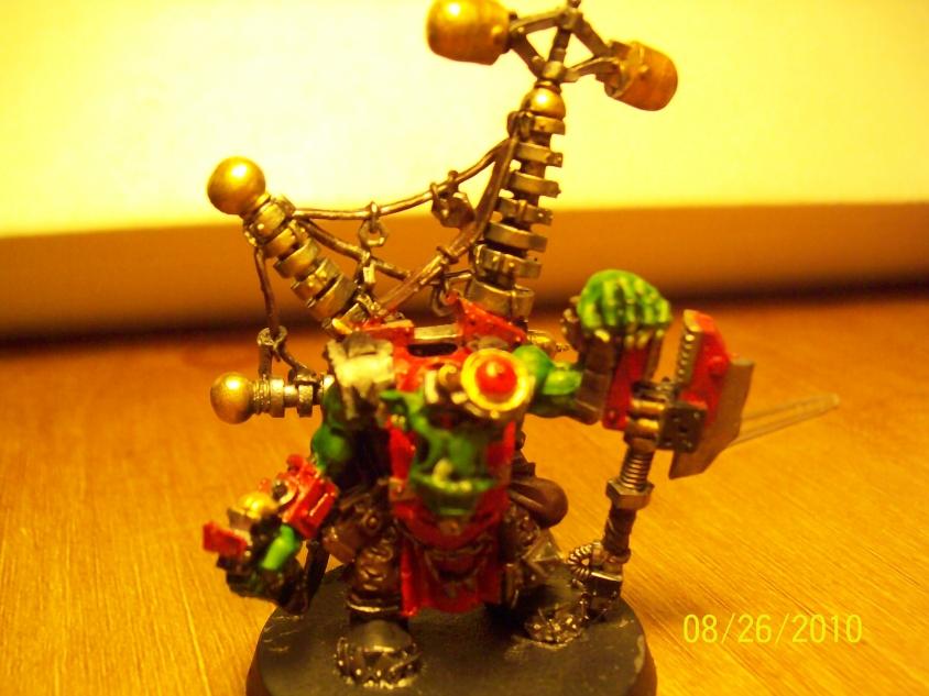 Big Mek, Headquarters, Ork Hq, Orks, Painted