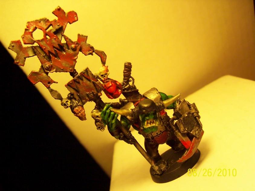 Nob, Orks, Power Klaw, Waaagh! Banner