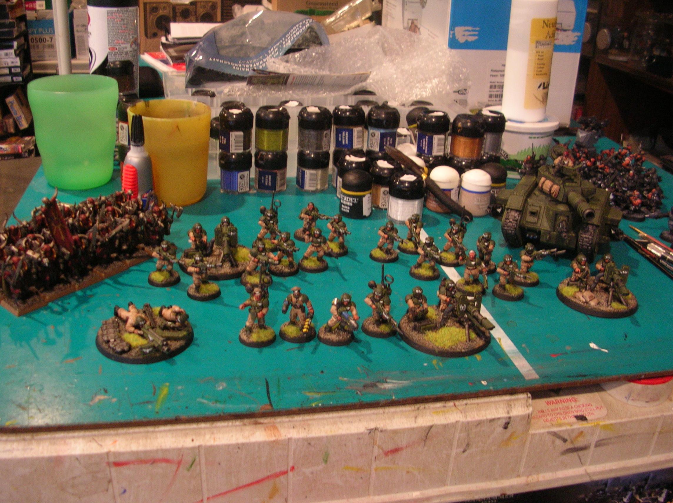 Cadians, Chaos, Command Squad, Imperial Guard