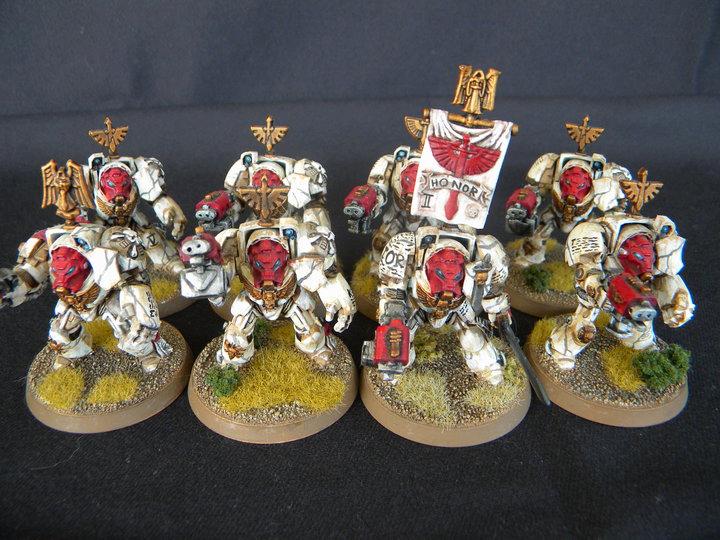 Angel, Dark, G Basing, Red, Space, Space Marines, Terminator Armor, Weatherin, White