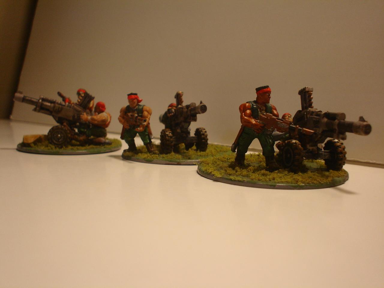 Autocannons, Catachans, Heavy Weapons Team, Imperial Guard, Metal