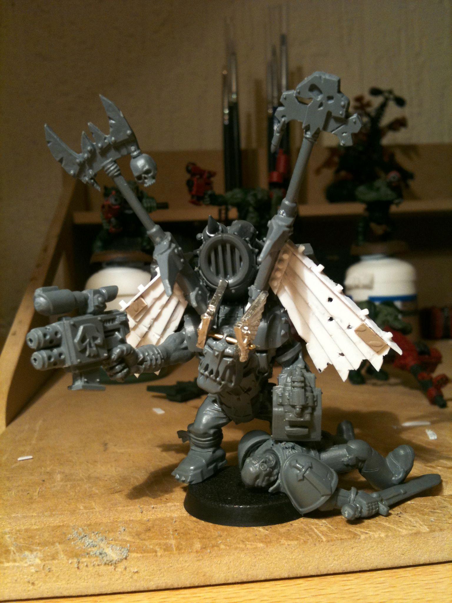 Da Dark Angelz, Nob, Orks, Stormboyz, Work In Progress