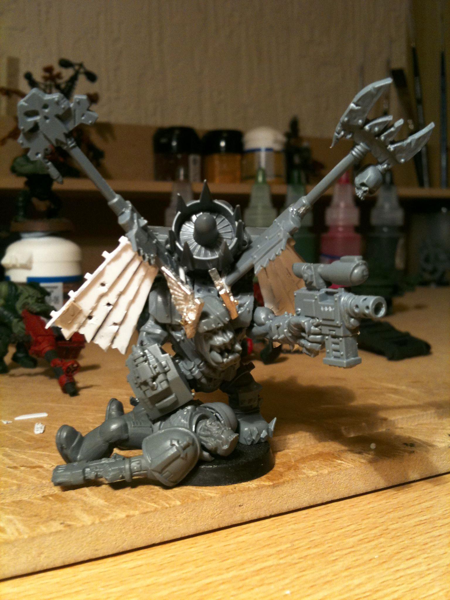 Da Dark Angelz, Nob, Orks, Stormboyz, Work In Progress