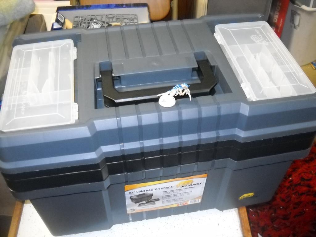 Whole tool box for scale. It has two trays inside. And big bottem eary with plenty of room in bottem for big bugs