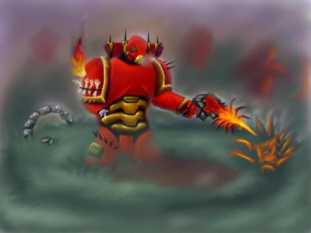 Blood Angels, Foggy Jungle, Necrons, Non-Metallic Metal, Space Marines, Warhammer 40,000, Word Bearers