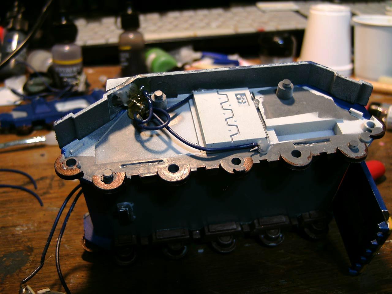 LED, Lighting, Rhino, Space Marines, Ultramarines, Warhammer 40,000, Work In Progress
