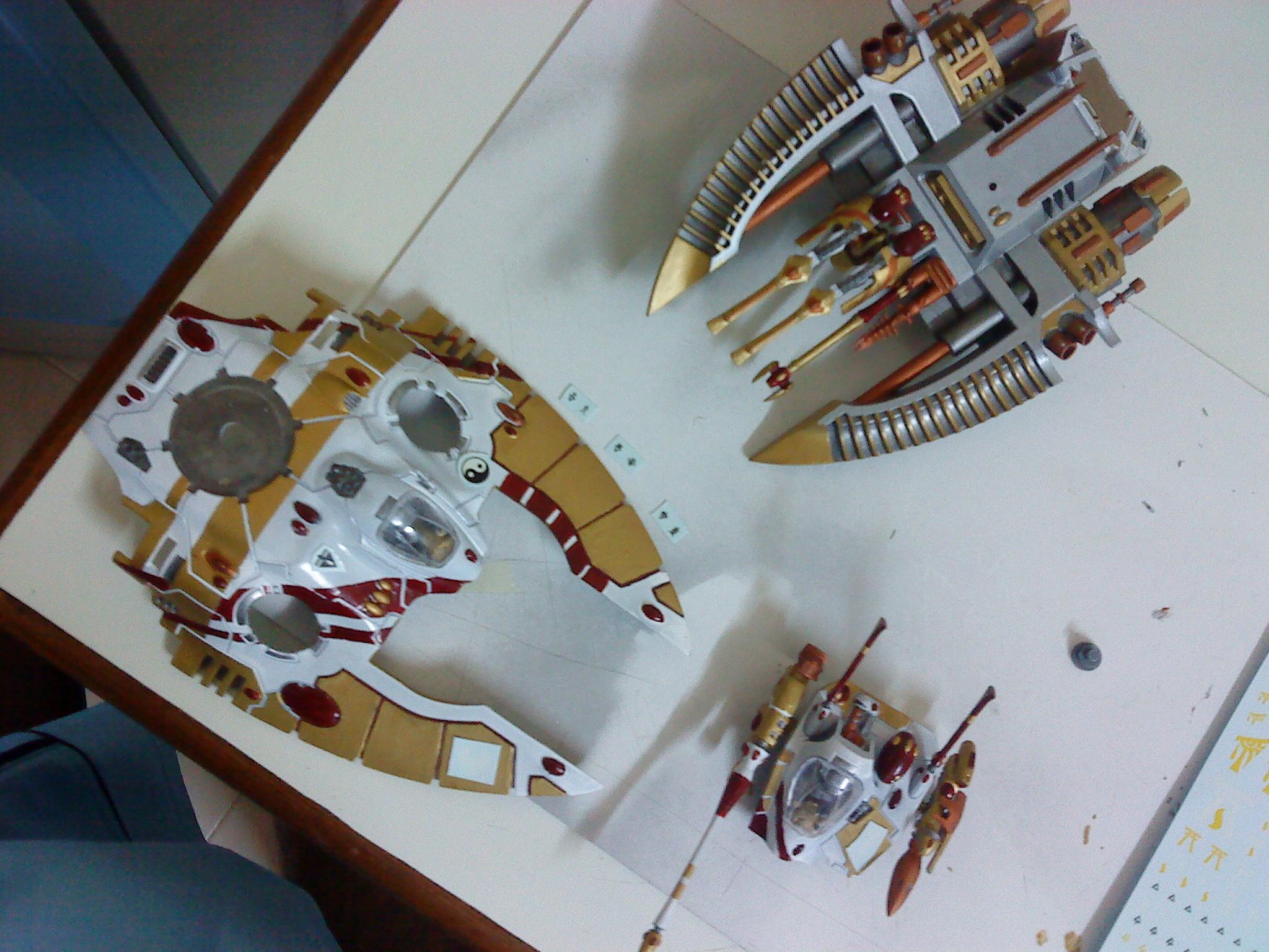 Avalon, Conversion, Eldar, Falcon, Gold, Grav Tank, Project, Red