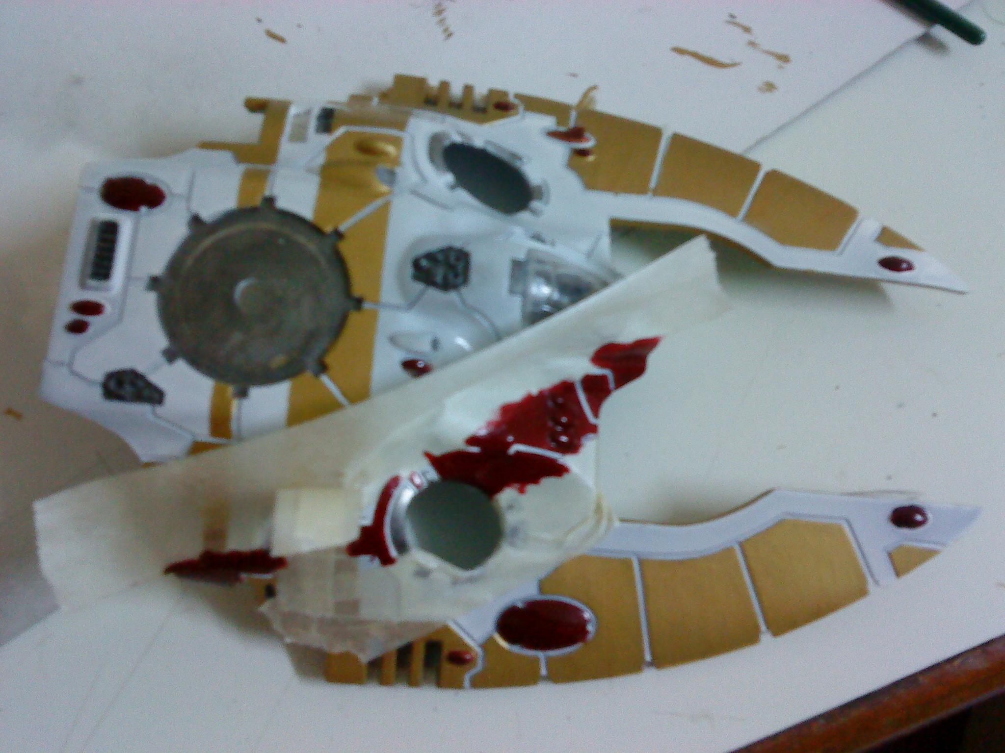Avalon, Conversion, Eldar, Falcon, Gold, Grav Tank, Project, Red