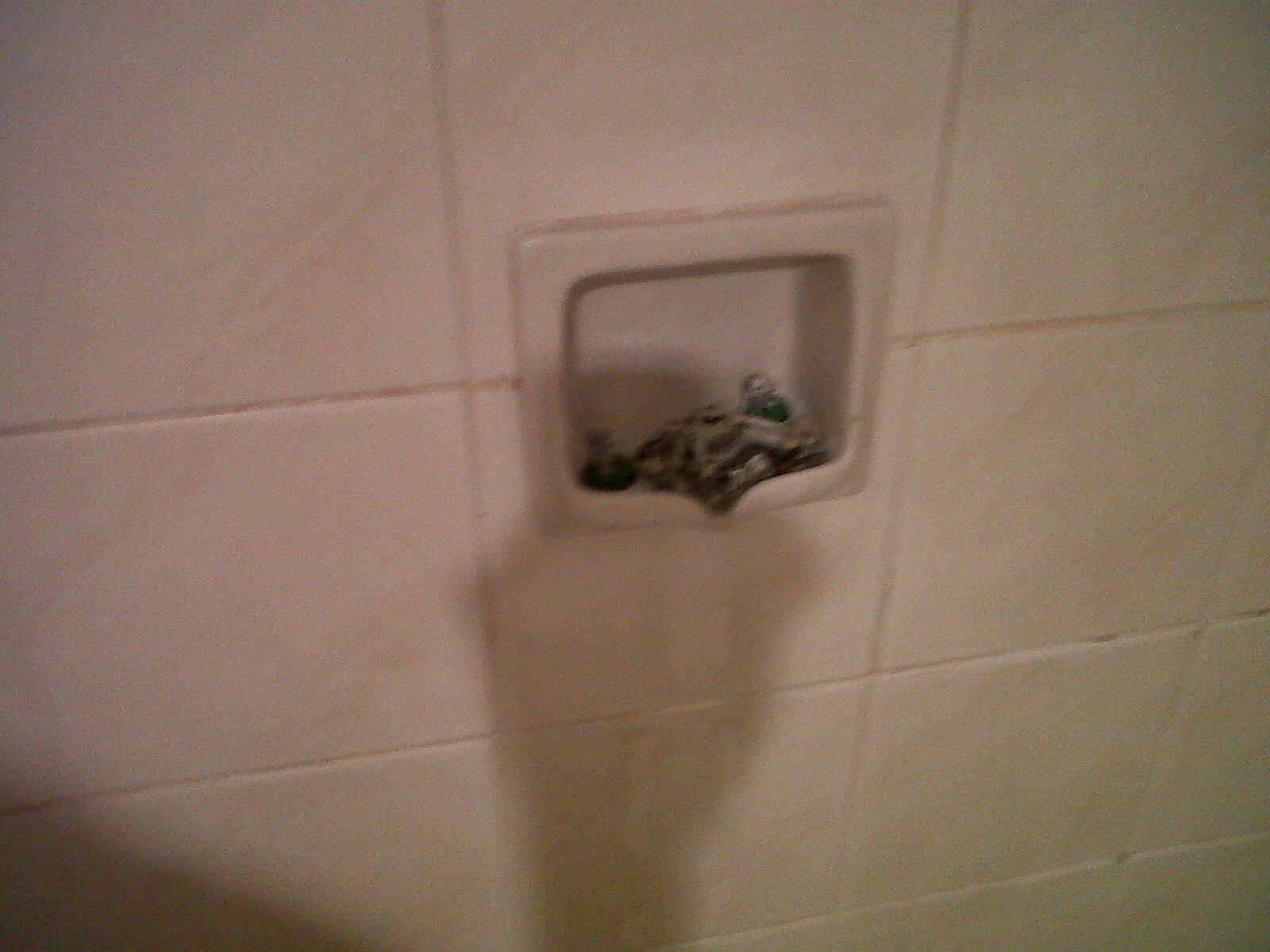 I find the shower a good place to clean...:=s