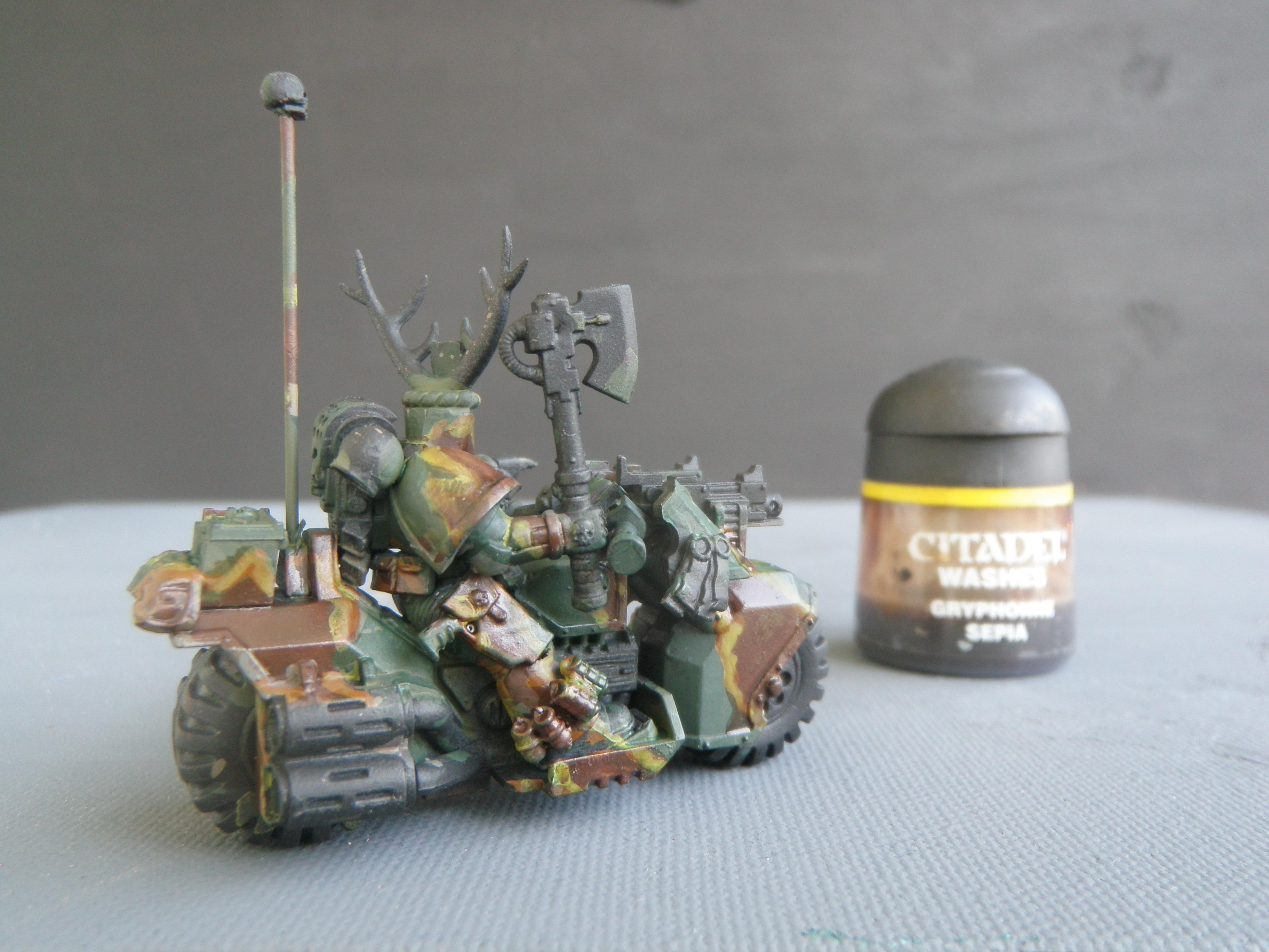 Bike, Camouflage, Space Marines