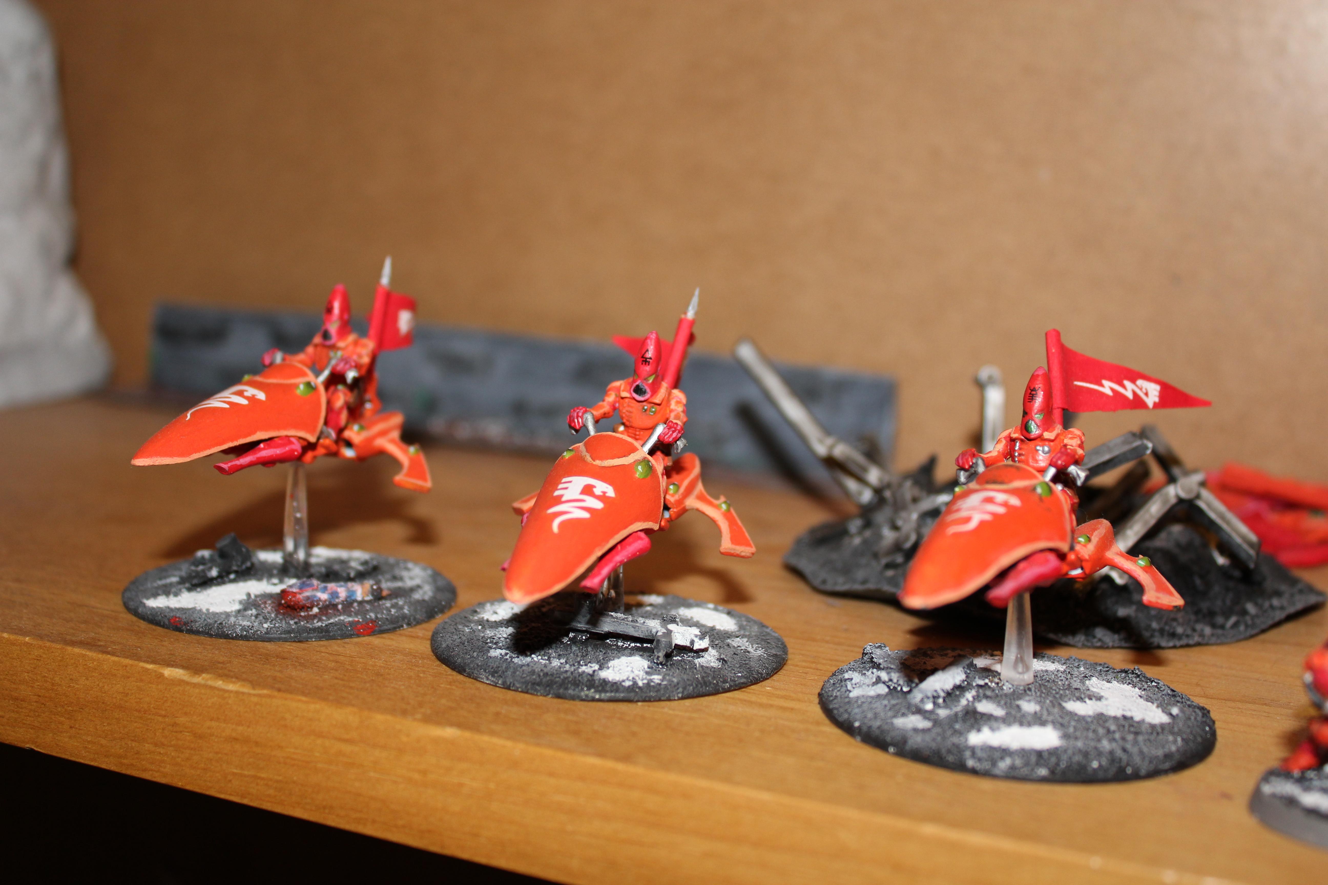 Eldar, Flag, Jetbike, Red