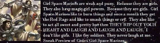 Girl Space Marines, Humor, Signature, Sisters Of Battle