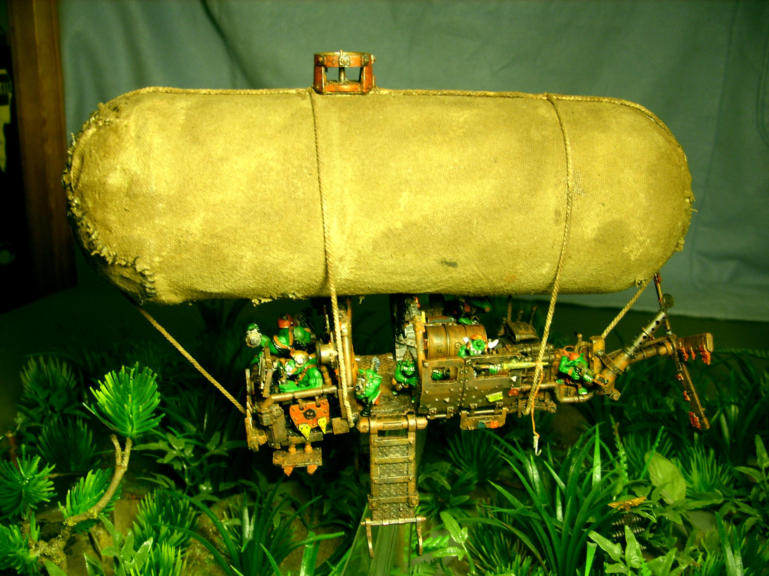 Airship, Blimp, Flying, Orcs, Orks