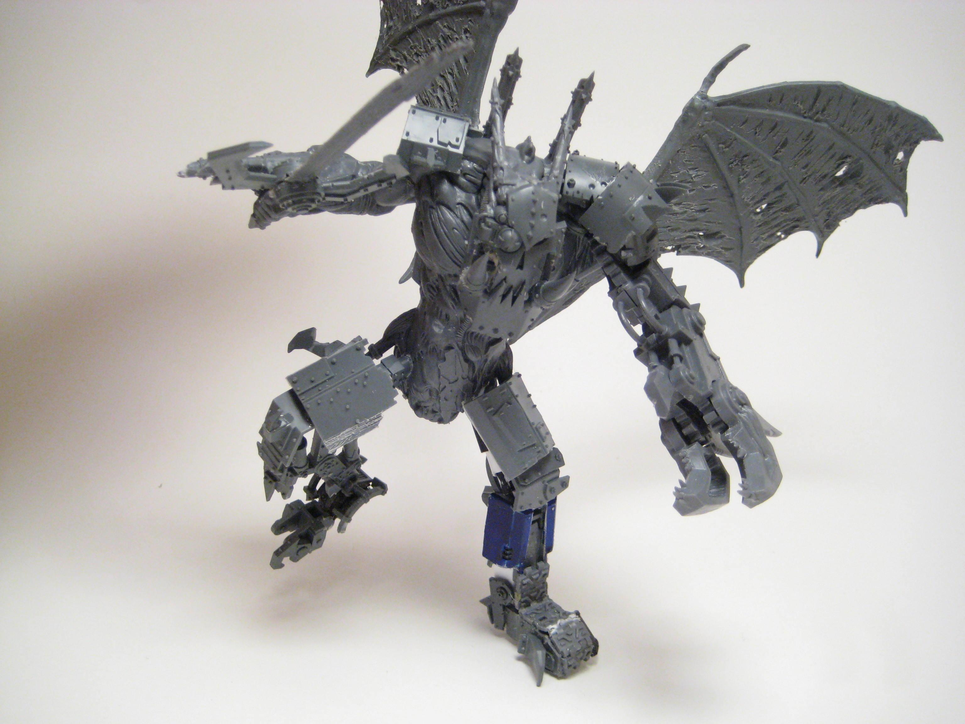 Awesome, Chaos, Claw, Conversion, Daemon Prince, Daemons, Looks Like A Deranged Ork Wth Wings, Winged, Work In Progress
