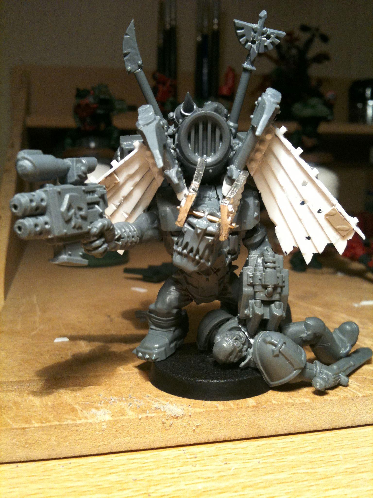 Da Dark Angelz, Nob, Orks, Stormboyz, Work In Progress
