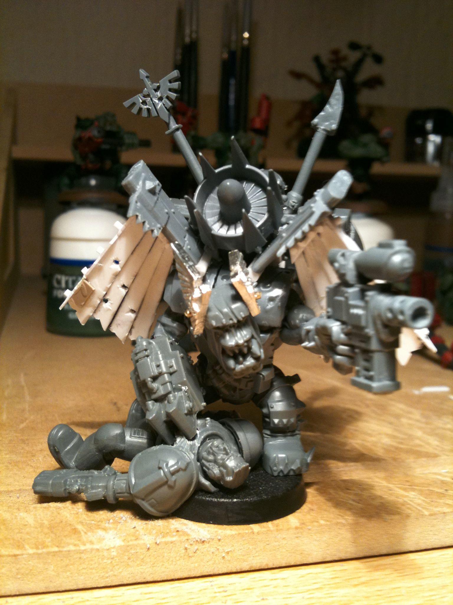 Da Dark Angelz, Nob, Orks, Stormboyz, Work In Progress