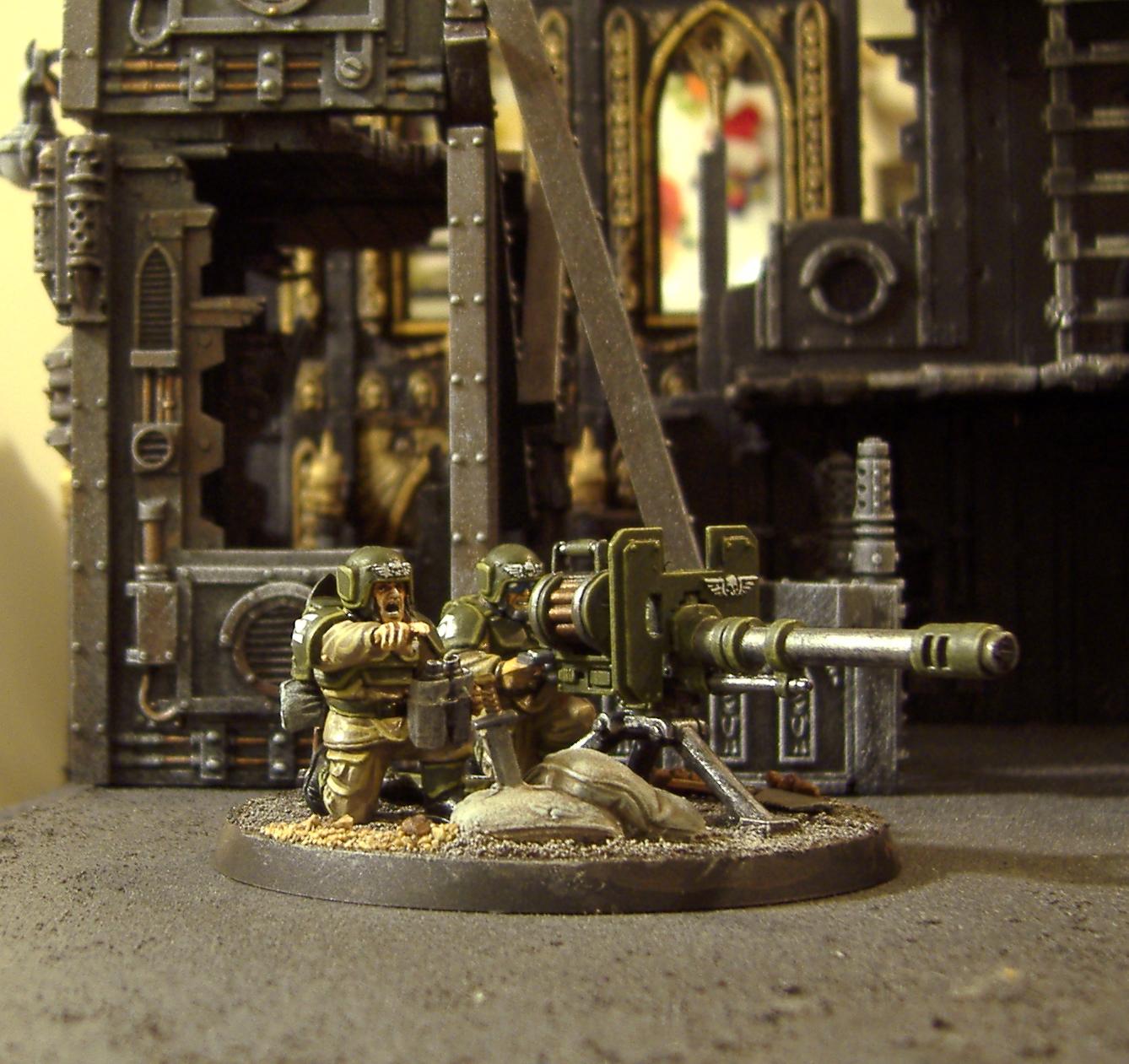Autocannon, Cadians, Heavy Weapons Team, Imperial Guard