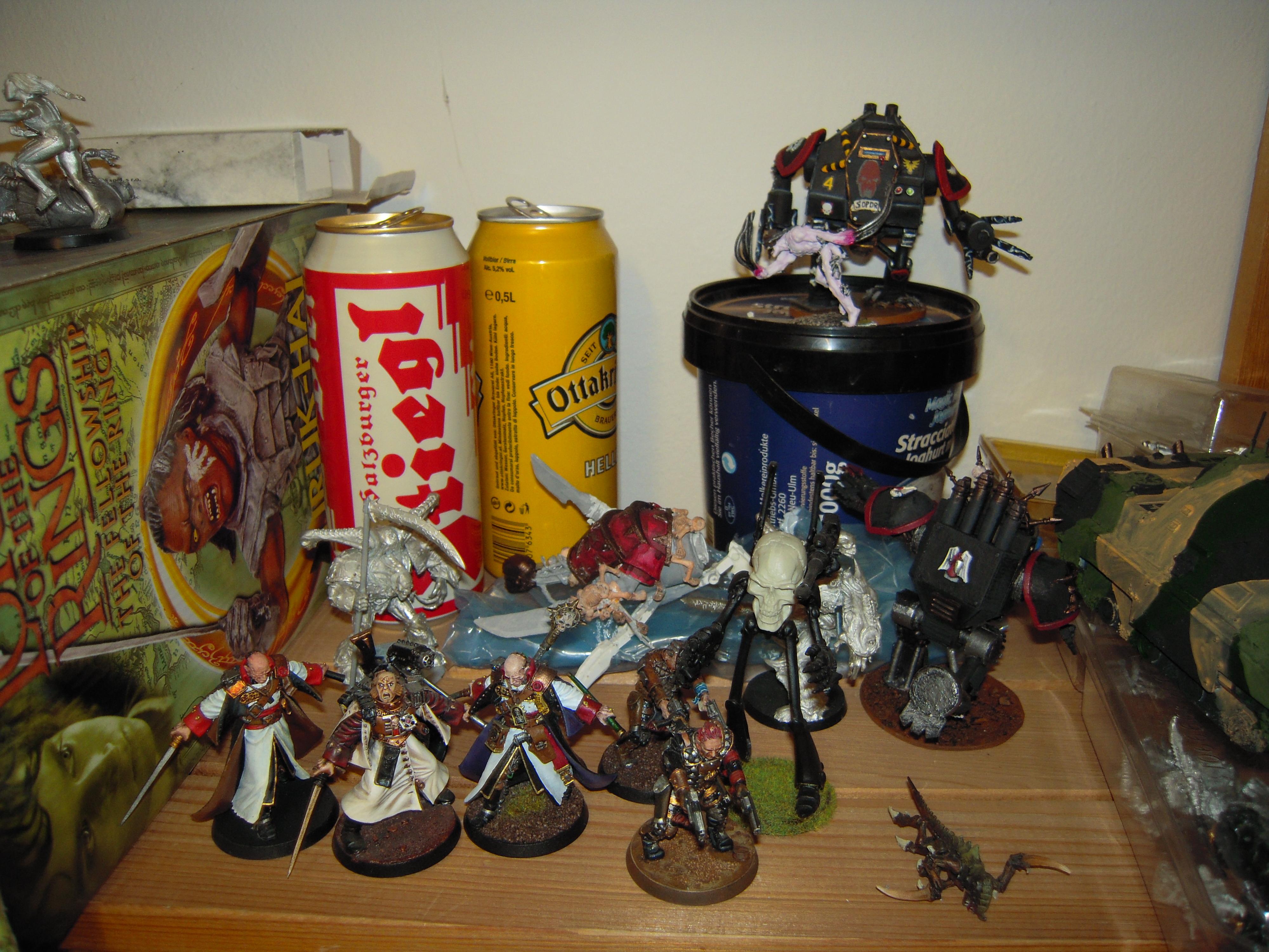 Blood, Chaos, Chaos Space Marines, Conversion, Dreadnought, Inquisitor, Scratch Build, Space Marines, Work In Progress, Working Place